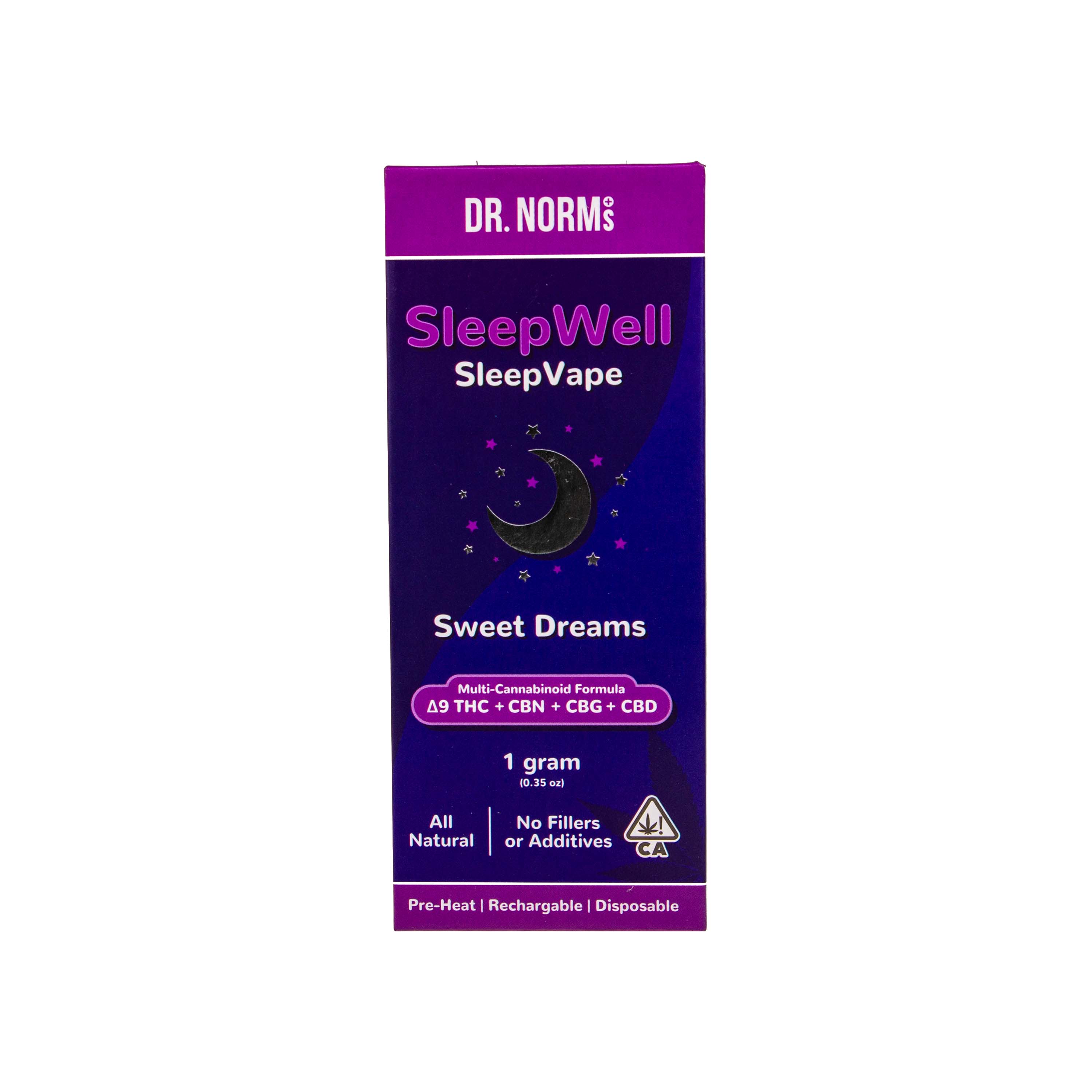 Dr. Norms | Sleepwell Sweet Dreams All-In-One Vape (THC:CBN:CBG:CBD - 1g)