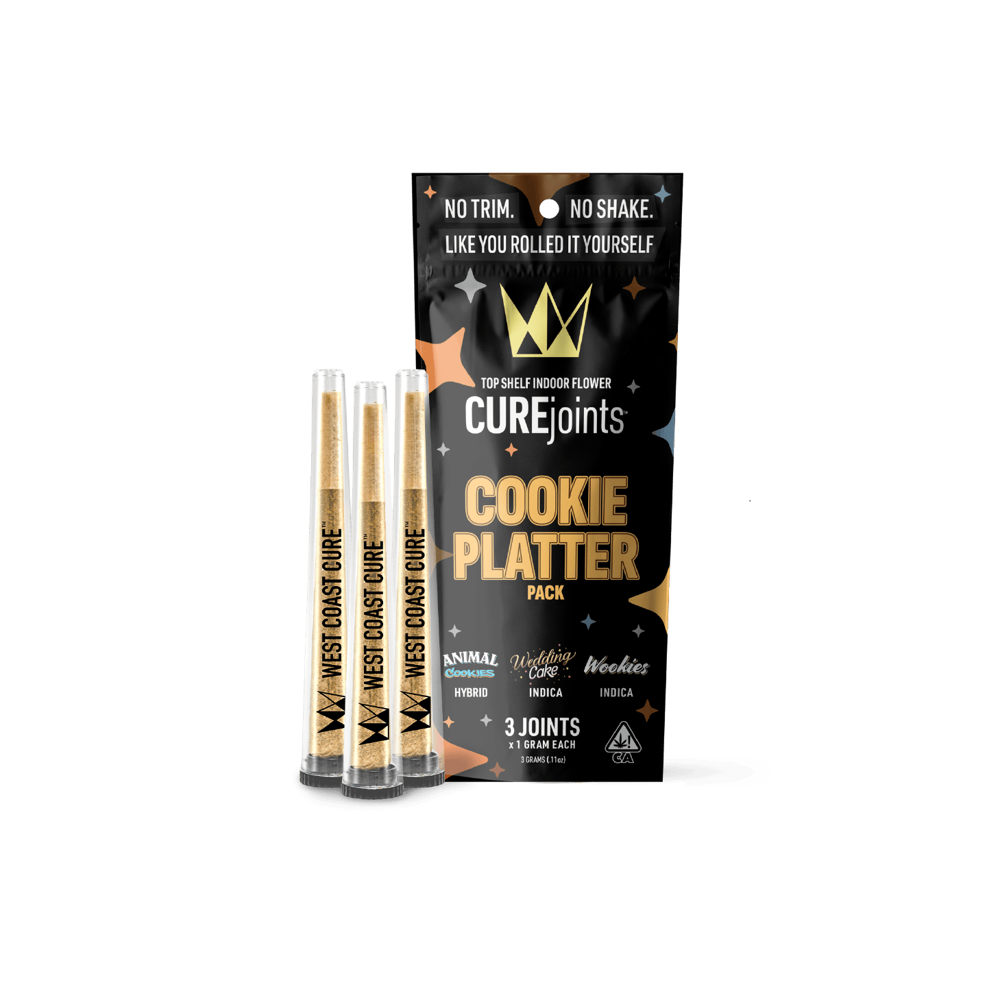 WEST COAST CURE - PREROLL - 3G 3PK - HYBRID - COOKIE PLATTER
