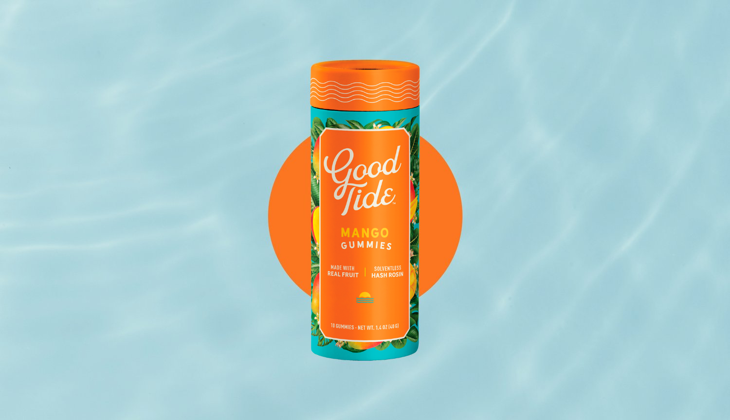 Good Tide - Mango (i) - Solventless Hash Rosin Gummies - 100mg