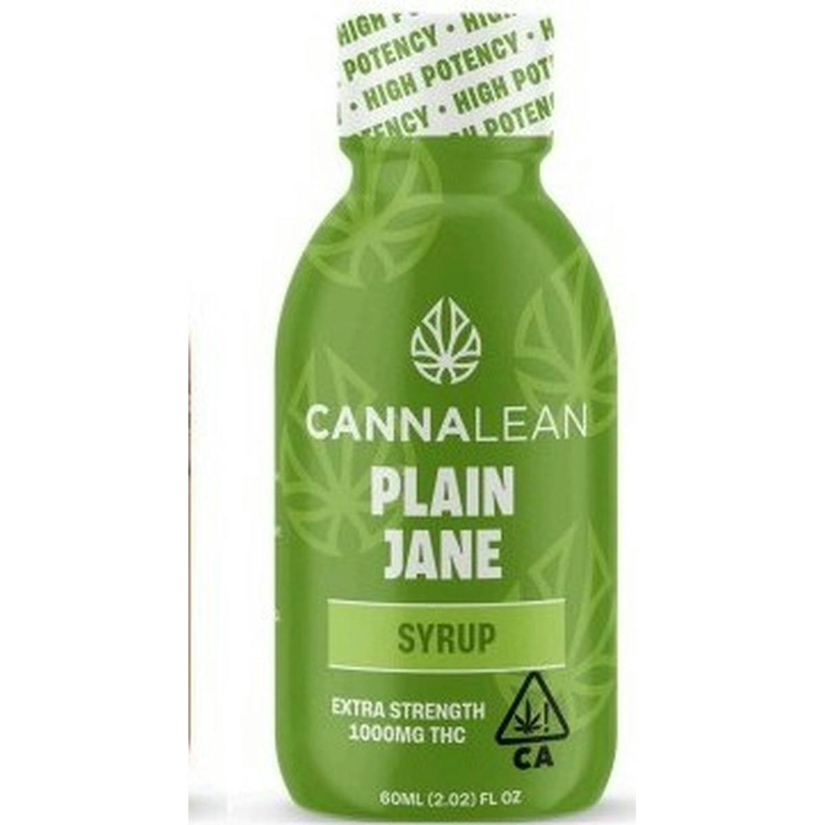 Cannalean | Plain Jane (Unflavored) | 1000mg THC Syrup