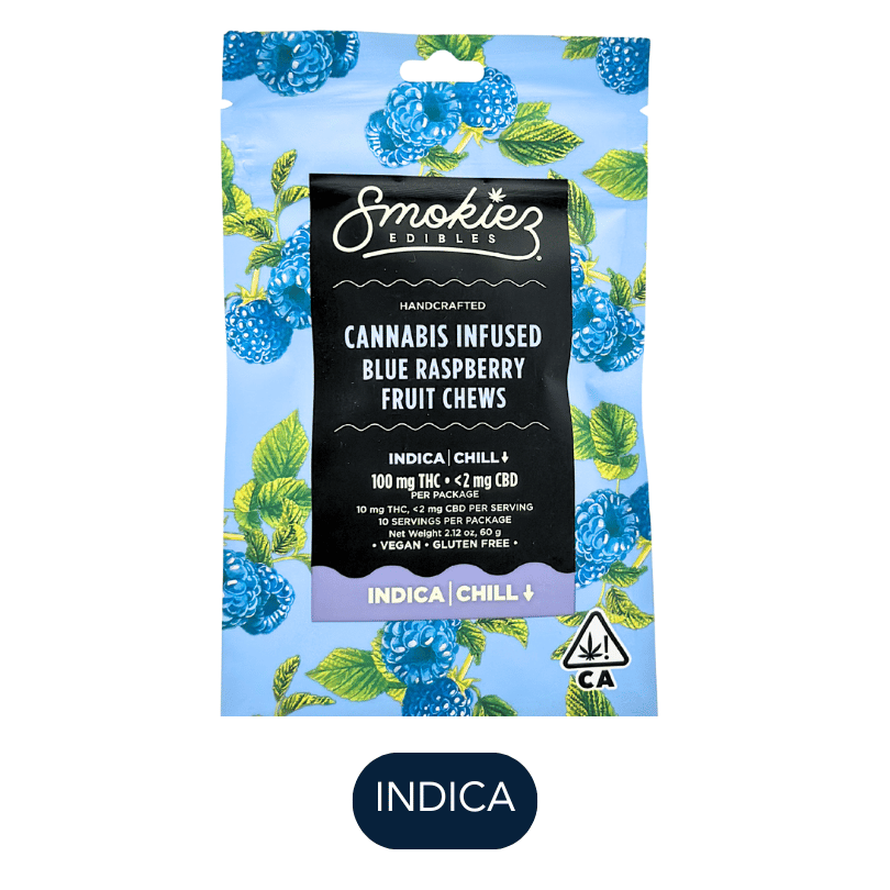 Smokiez - Chill - Sweet - Blue Raspberry - Gummies - 10pc - 100mg