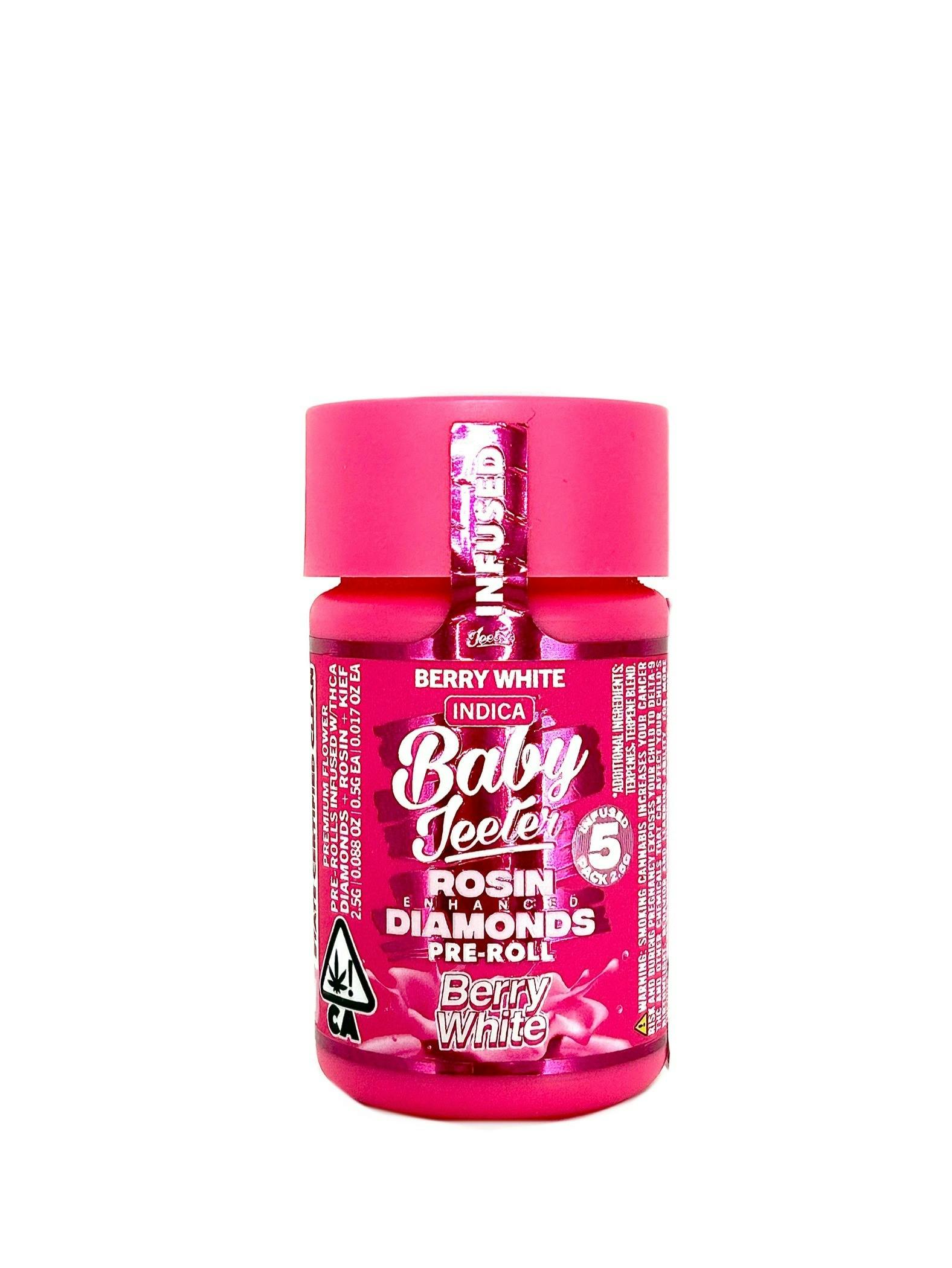 Jeeter - Baby Jeeter - Pink Lemon - 0.5g x 5=2.5g, ROSIN & DIAMONDS INFUSED!