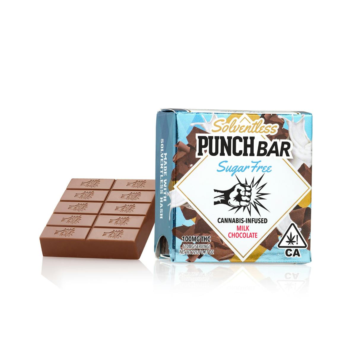 PUNCH, 100MG CHOC. BAR, SUGAR-FREE MILK