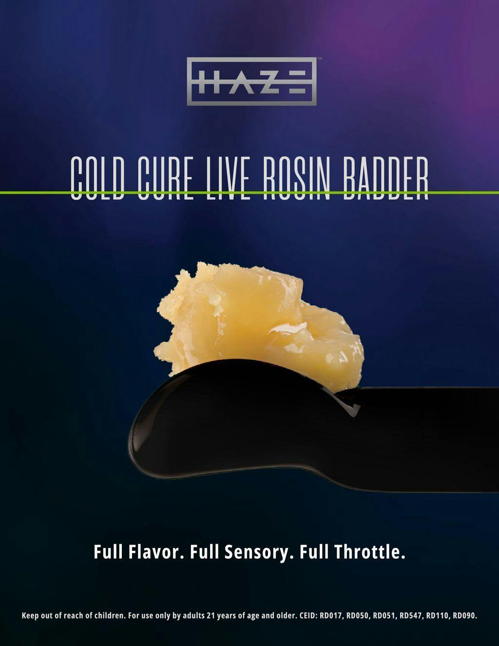 HAZE Fresh Squeezed Cold Cured Live Rosin 0.5g