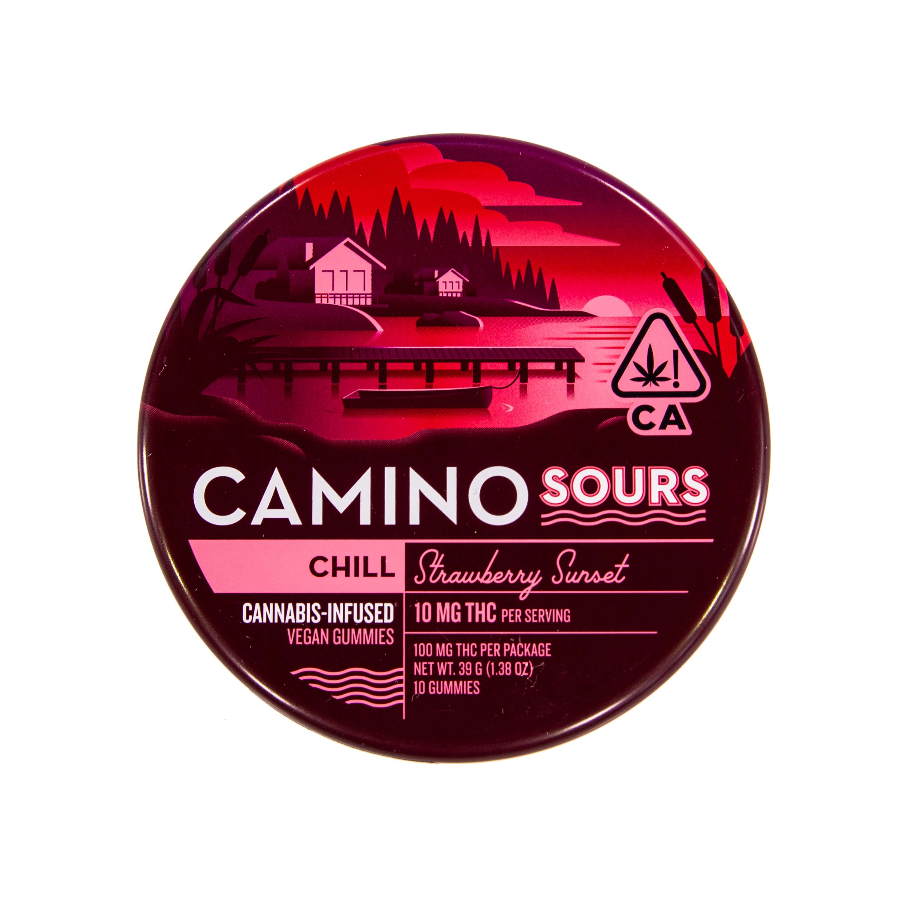 Camino | Sours Chill Strawberry Sunset Gummies (100mg THC)