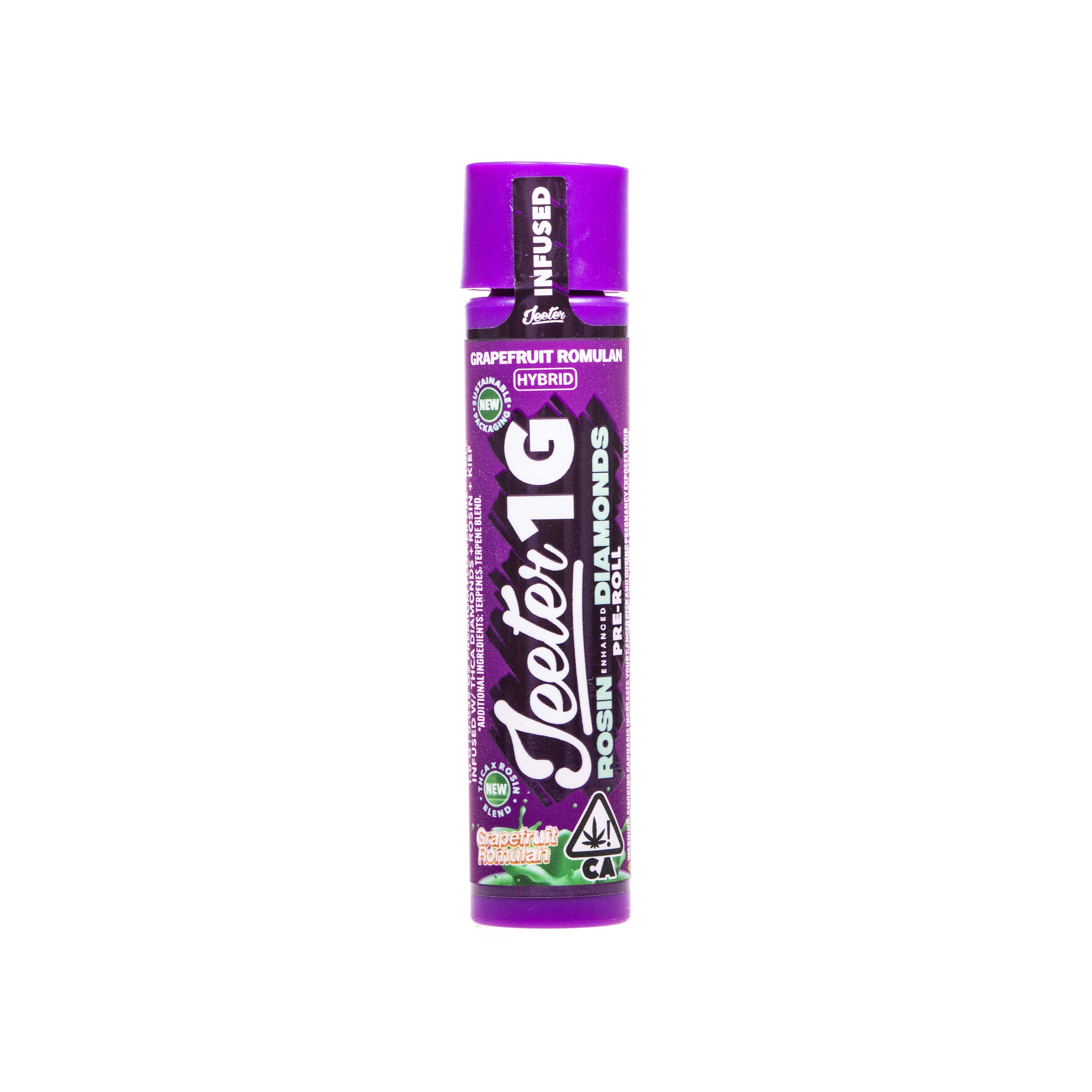 Jeeter | Grapefruit Romulan Rosin Enhanced Diamonds Pre-roll (1g)