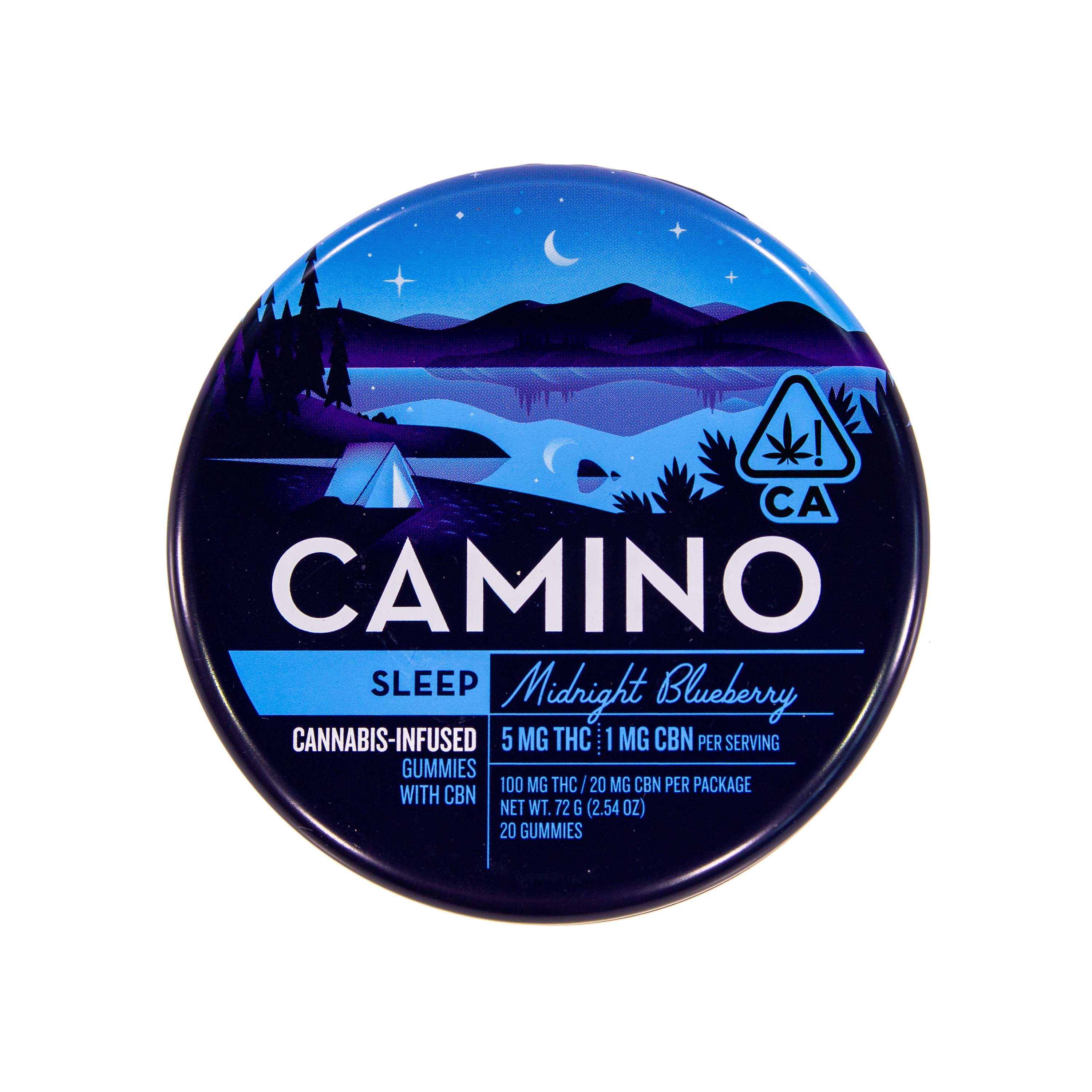 Camino | Midnight Blueberry Gummies (5:1 THC:CBN - 120mg Total)