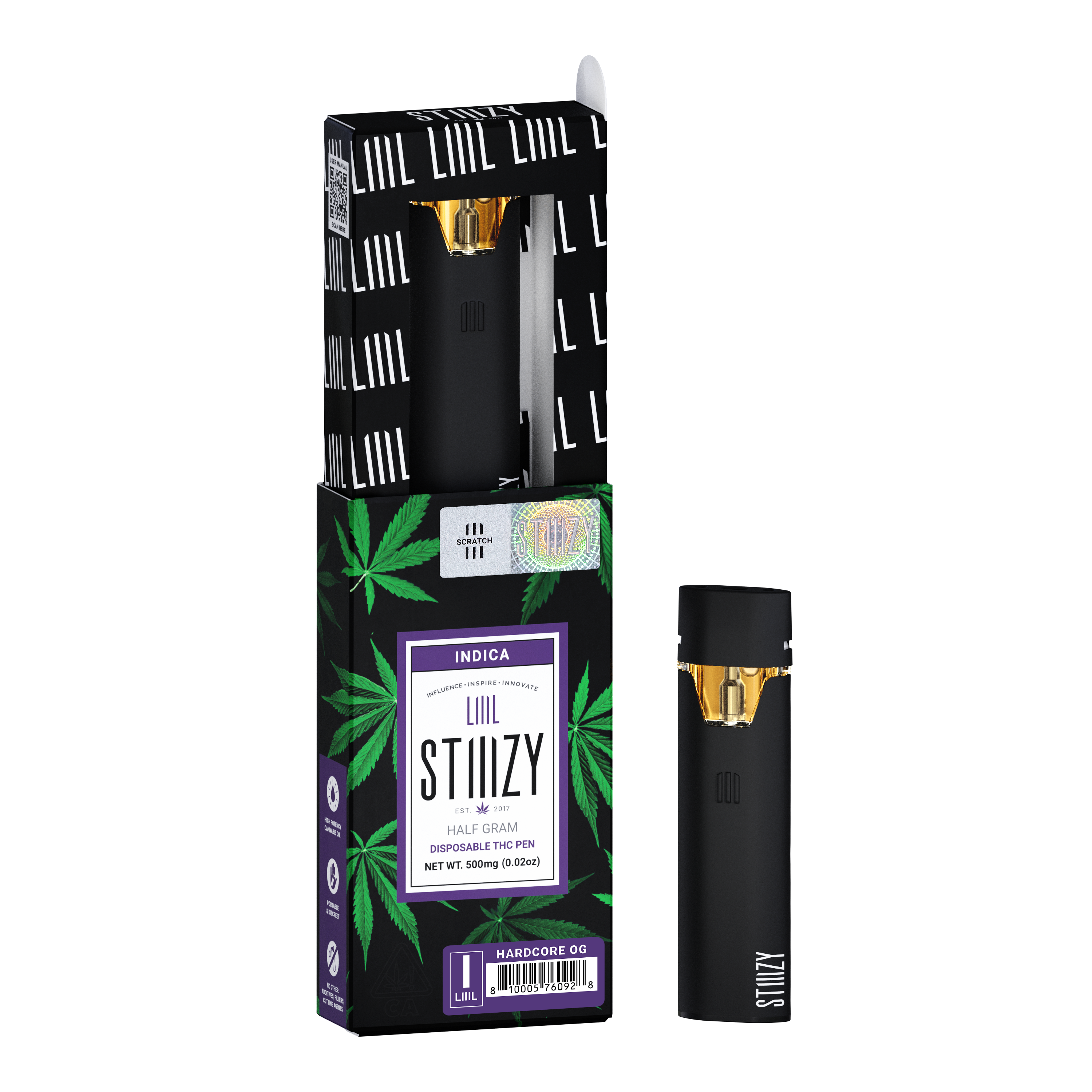STIIIZY - LIIIL - .5G DISPOSABLE - HARDCORE OG - .5 g