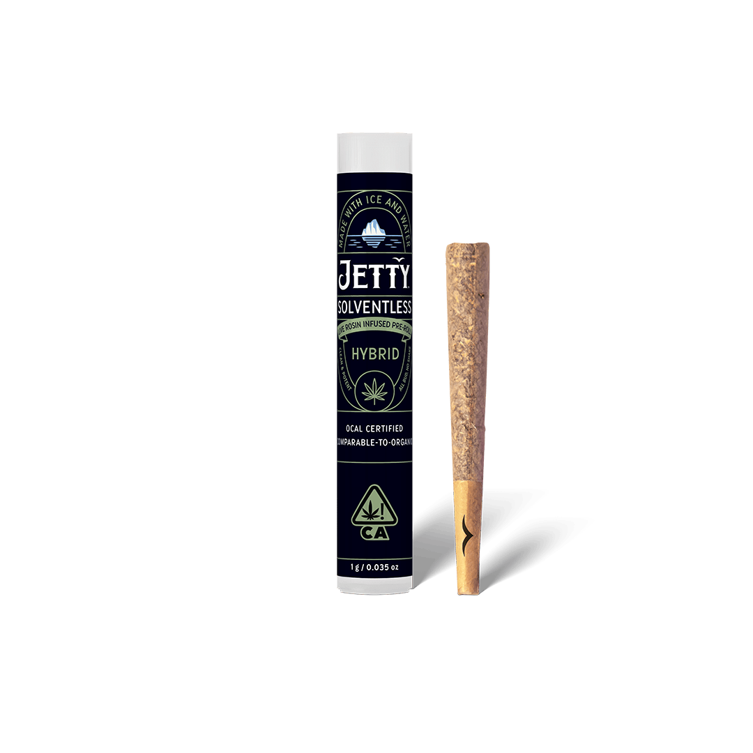 JETTY - INFUSED PREROLL (SOLVENTLESS) - 1G - HYBRID - GARLIC MILK X WHITE COOKIES