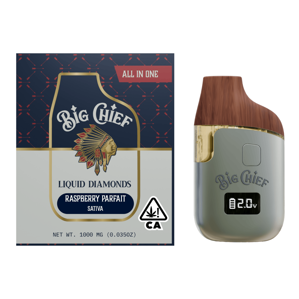 Big Chief | Raspberry Parfait | Liquid Diamonds Disposable | 1g