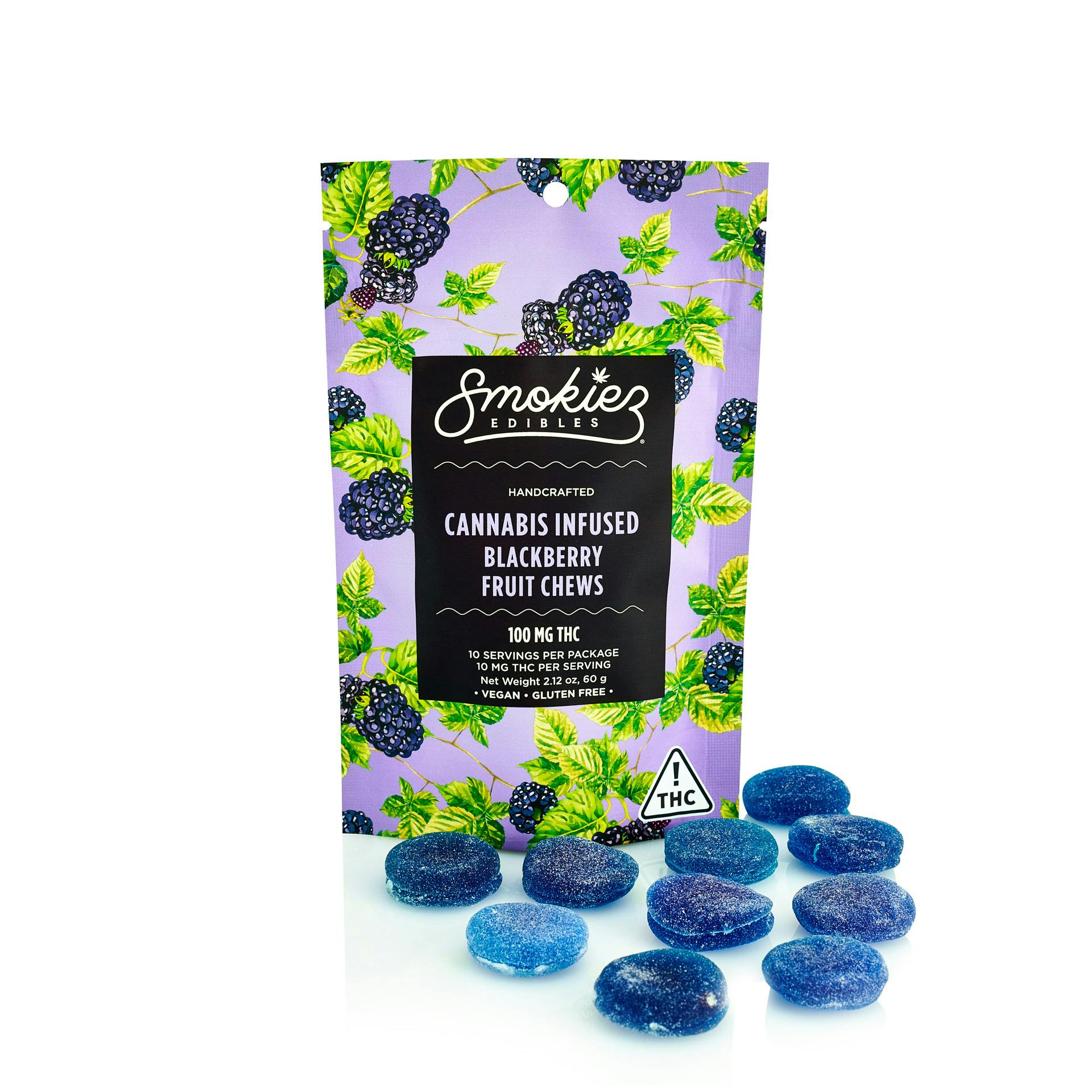 Blackberry Fruit Chews, 100 mg THC - NV