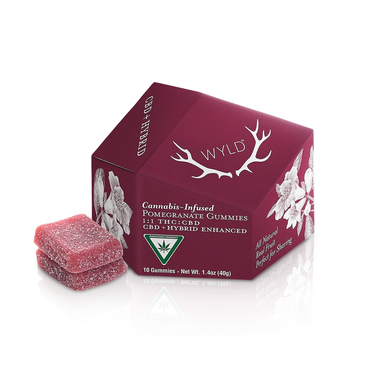 WYLD - Pomegranate Gummies - 1:1 - 10 Pack