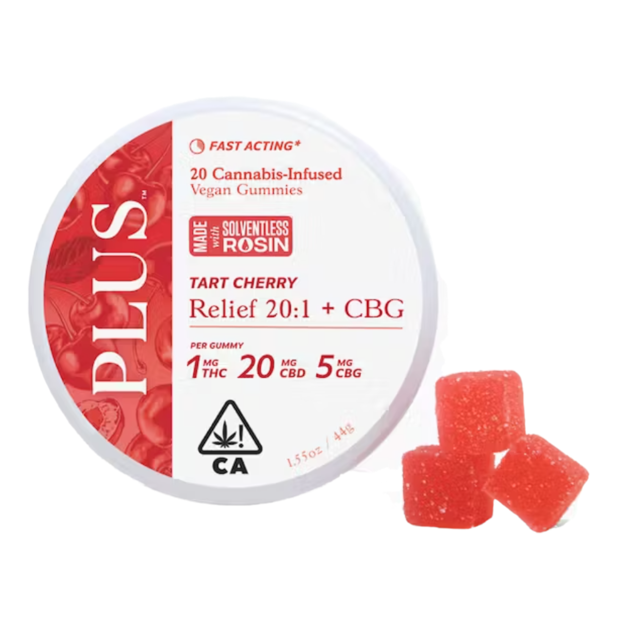 TART CHERRY 20:1 + CBG RELIEF ROSIN GUMMIES