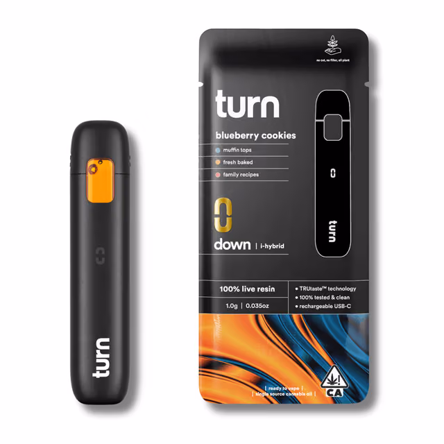 Blueberry Cookies 'Turn Down' Live Resin AIO 1g