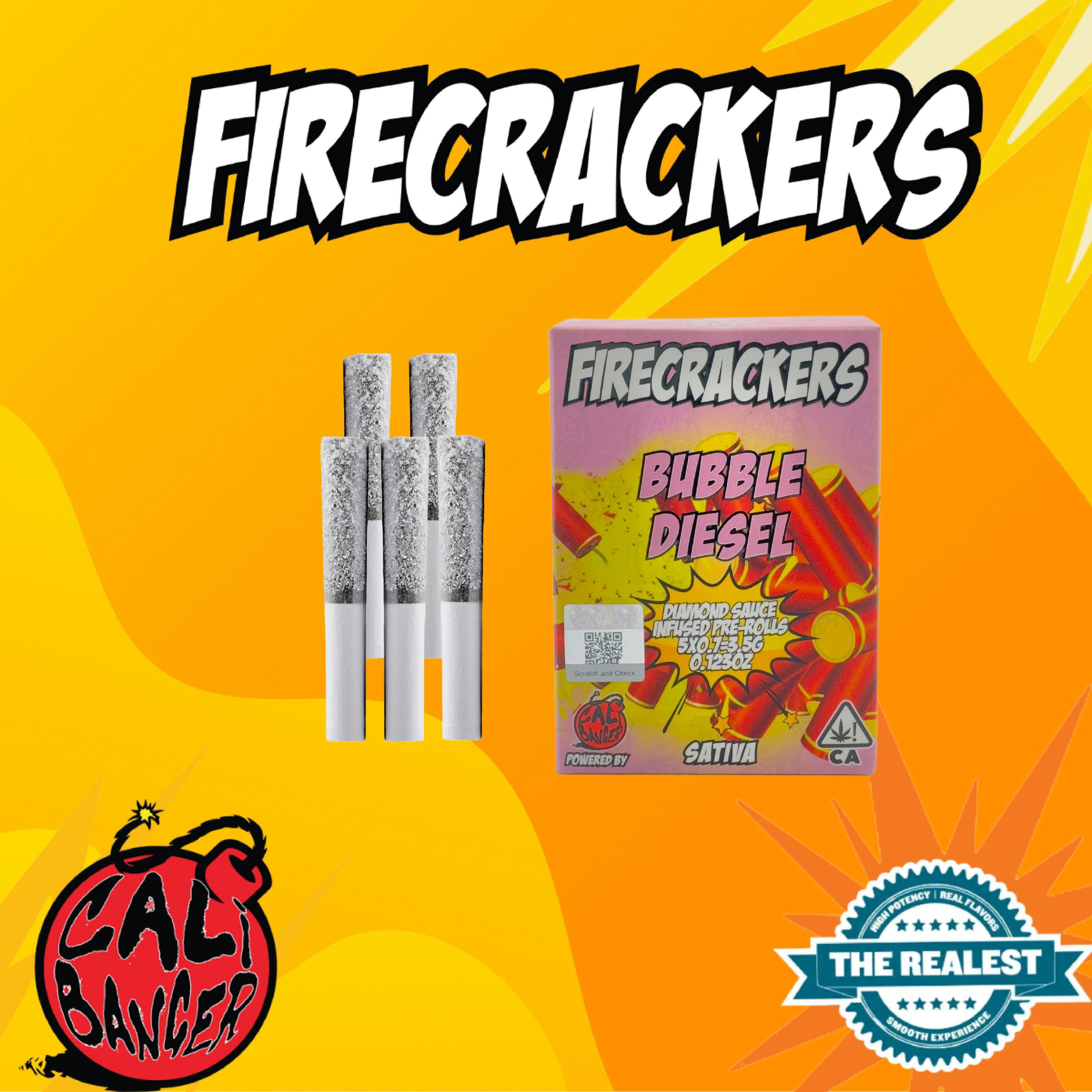 Firecracker Infused Pre Roll Bubble Diesel 5 x 0.7 - 3.5 G