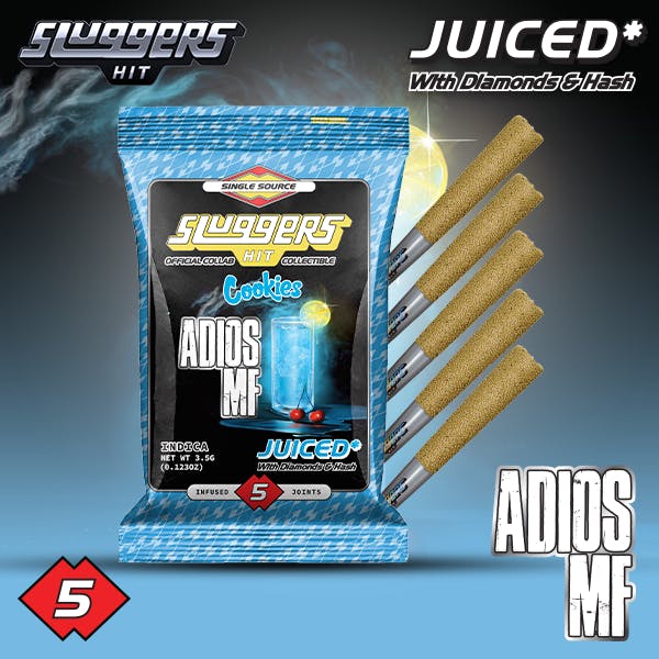 Sluggers X Cookies - Infused Preroll - 3.5g 5pk - Adios MF