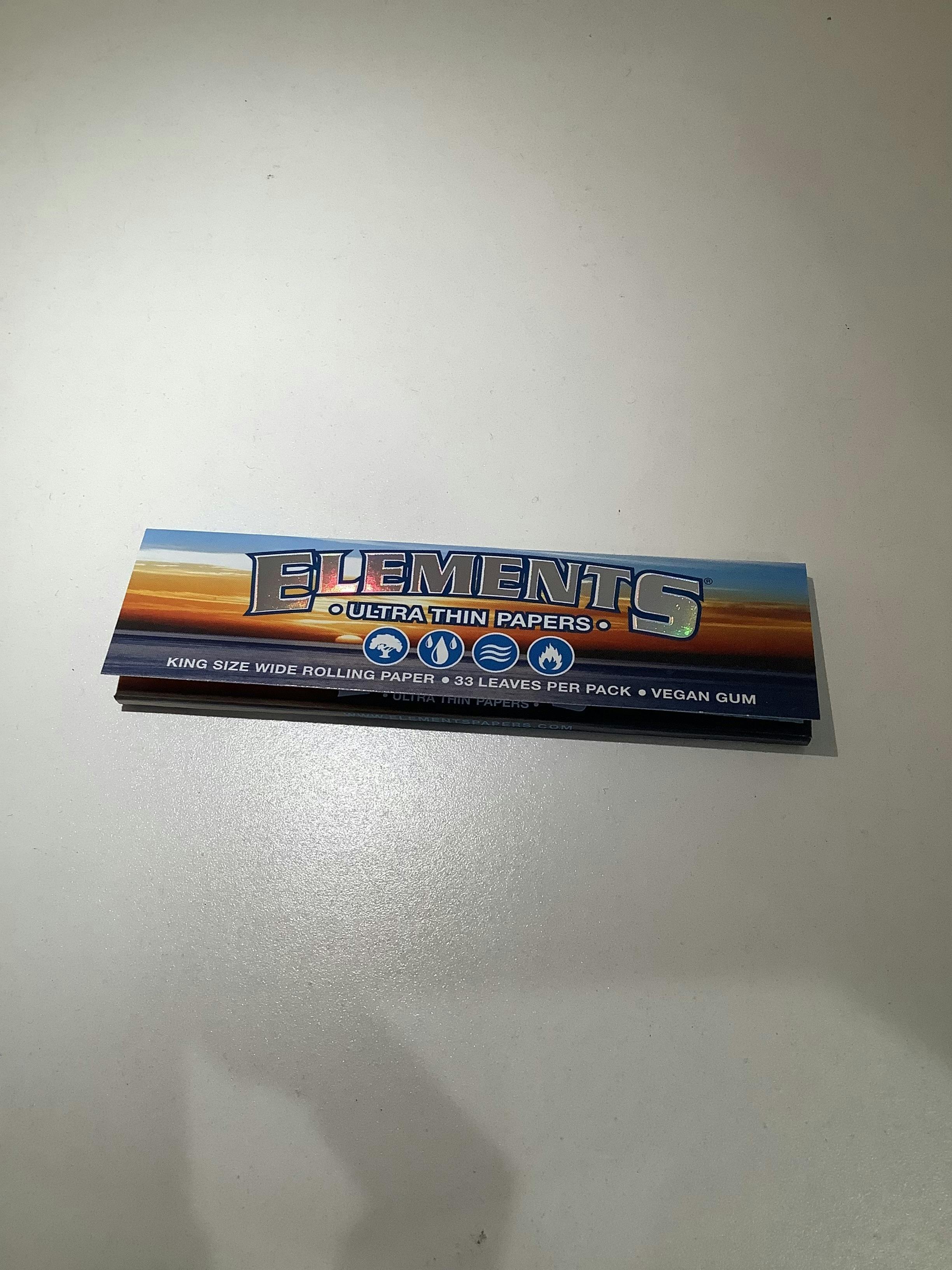 Elements King Vegan Gum Rolling Papers | Accessories