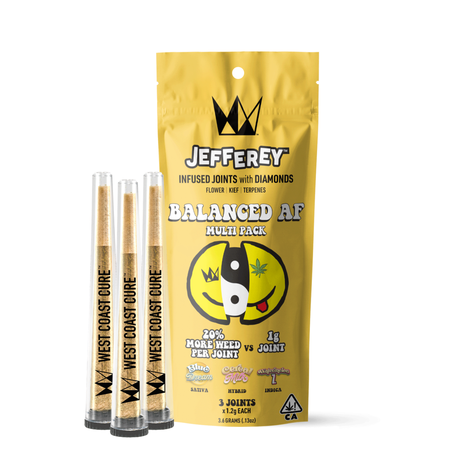 WCC| Balanced AF | 3.6G| Jefferey Infused 3 Pack ( Blue Dream S- Cereal Milk H -Watermelon Z I)