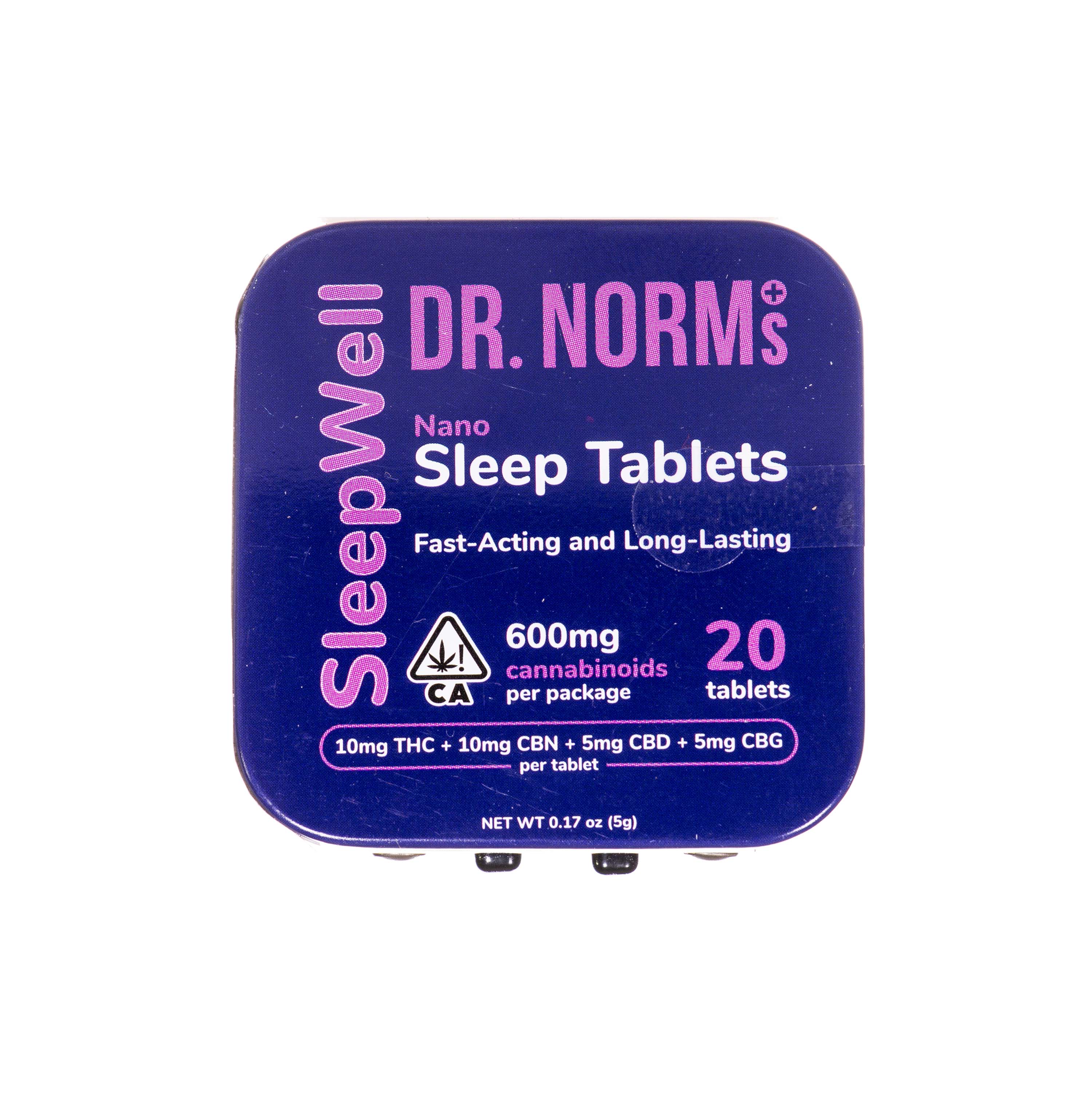 Dr. Norms | SleepWell Tablets (2:2:1:1 THC:CBN:CBD:CBG - 600mg Total)