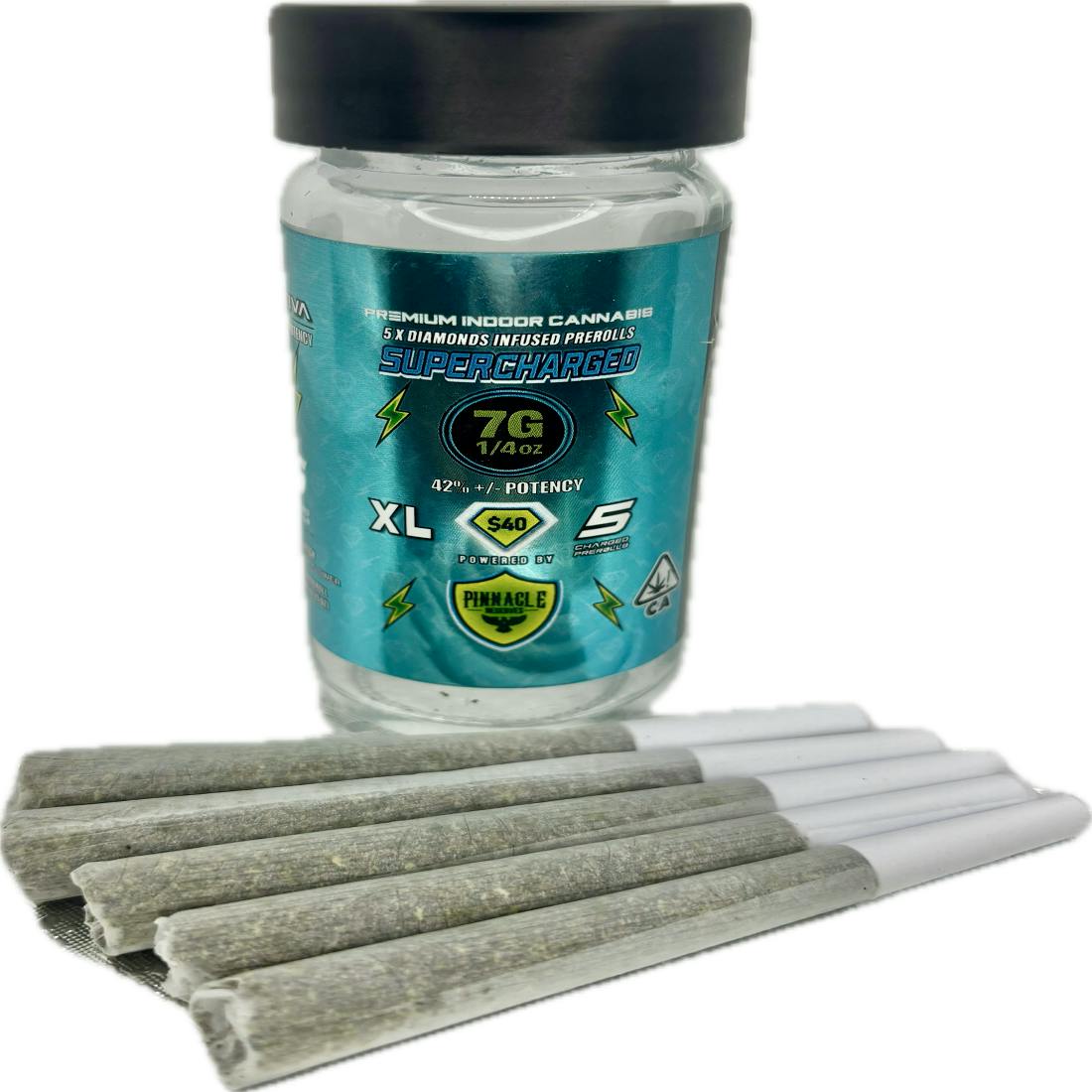 Supercharged Infused - Strawberry Runtz - 5 pack 1.4 gram Pre Rolls