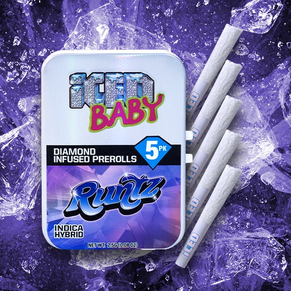 ICED - Infused Preroll - 0.5g 5pk - Runtz