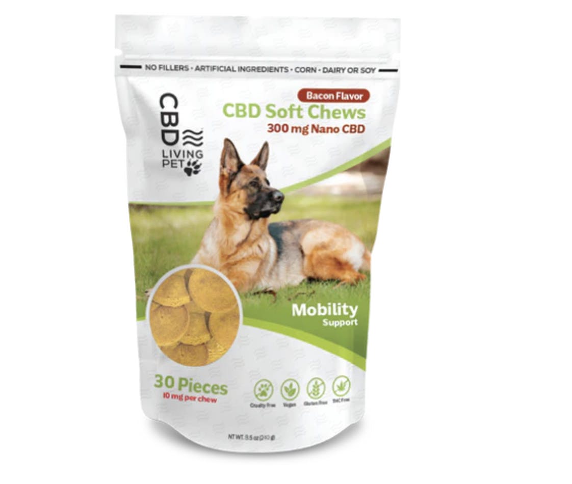 CBD Soft Dog Chews Bacon Flavored Mobility 300mg