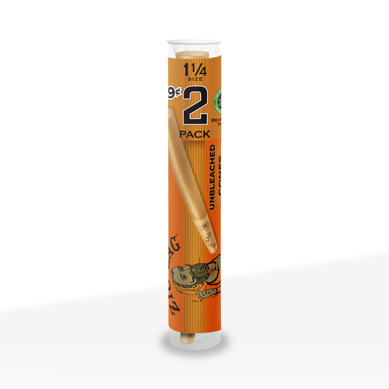Zig Zag - Unbleached Cones 1 1/4 2pk