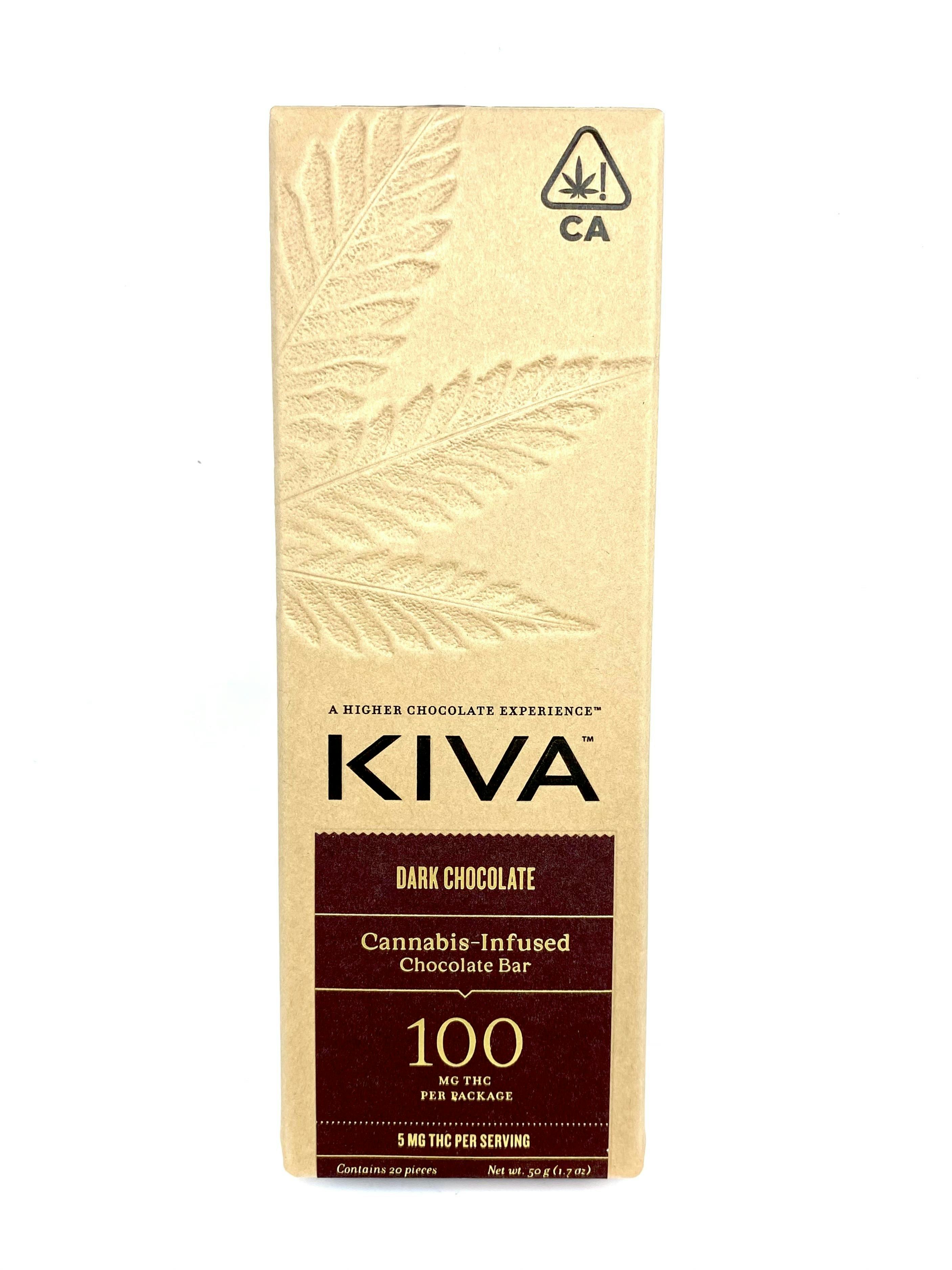 KIVA - Kiva Bar - Dark Chocolate - 100mg