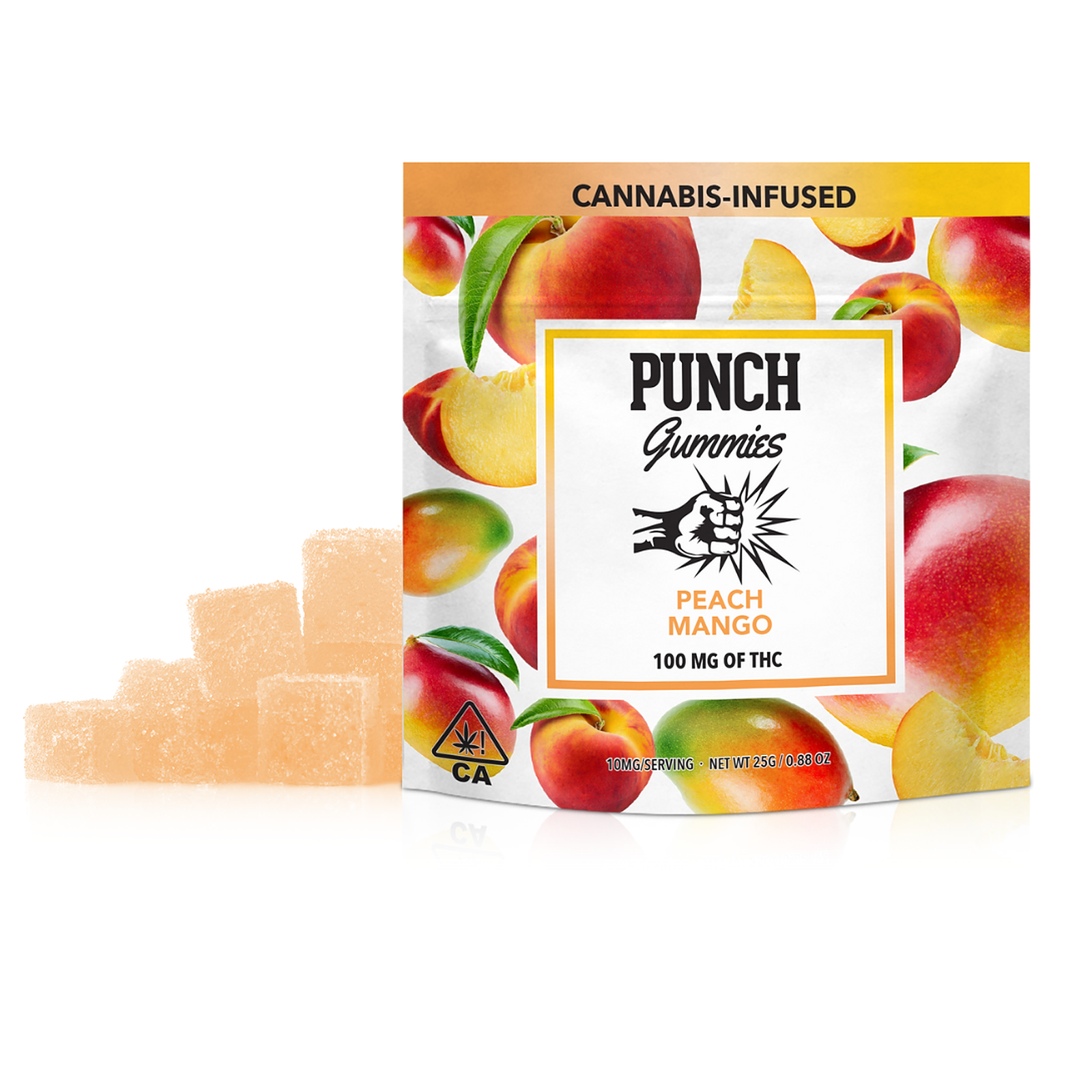 PEACH MANGO 100MG GUMMIES