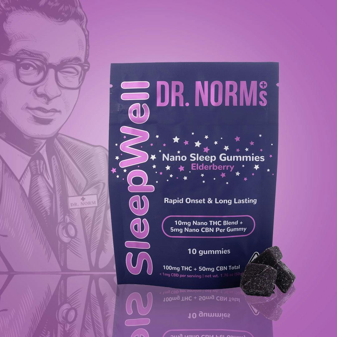 DR. NORM'S, 2:1 THC/CBN SLEEPWELL GUMMIES, ELDERBERRY