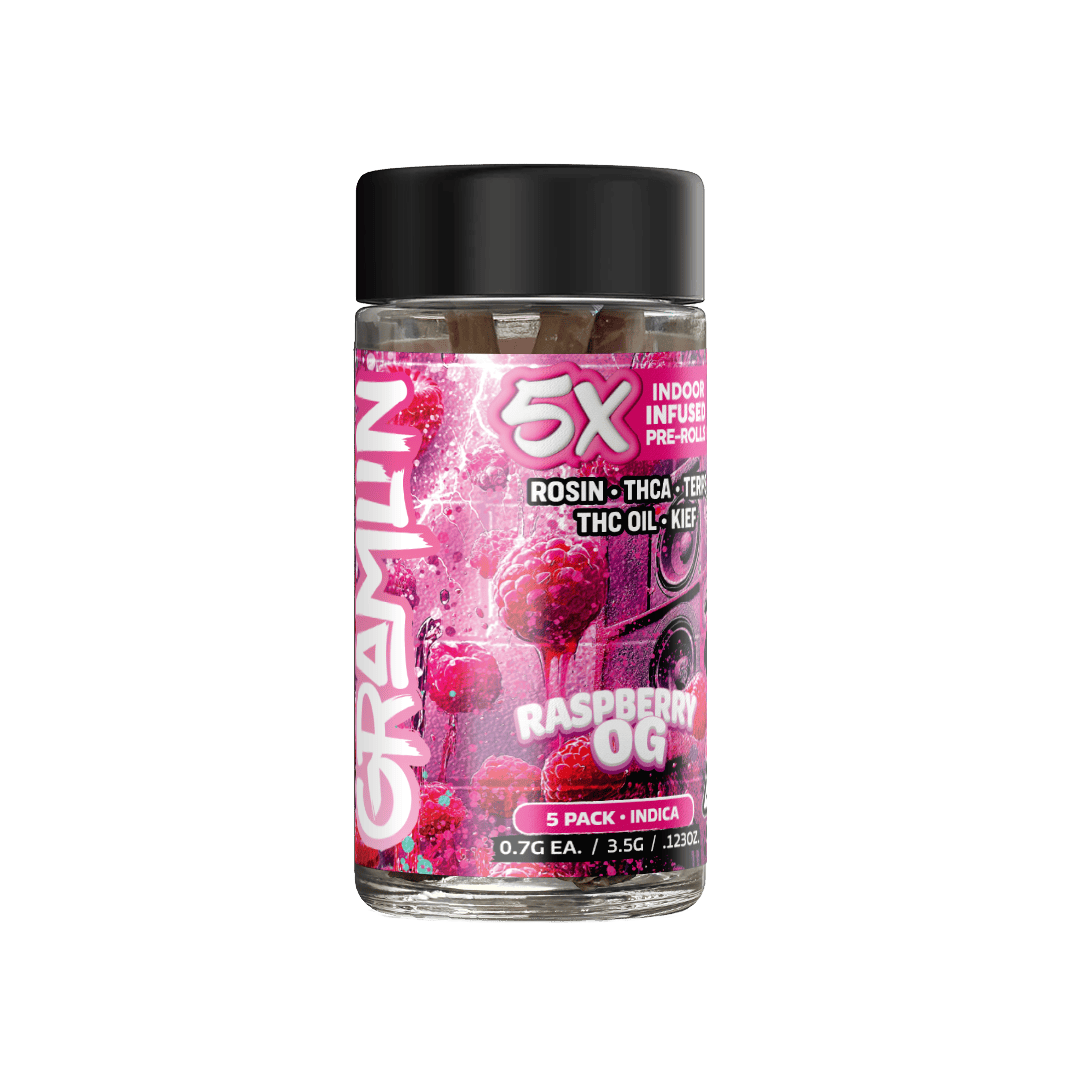 Raspberry OG 5x Infused 3.5g Preroll 5-Pack