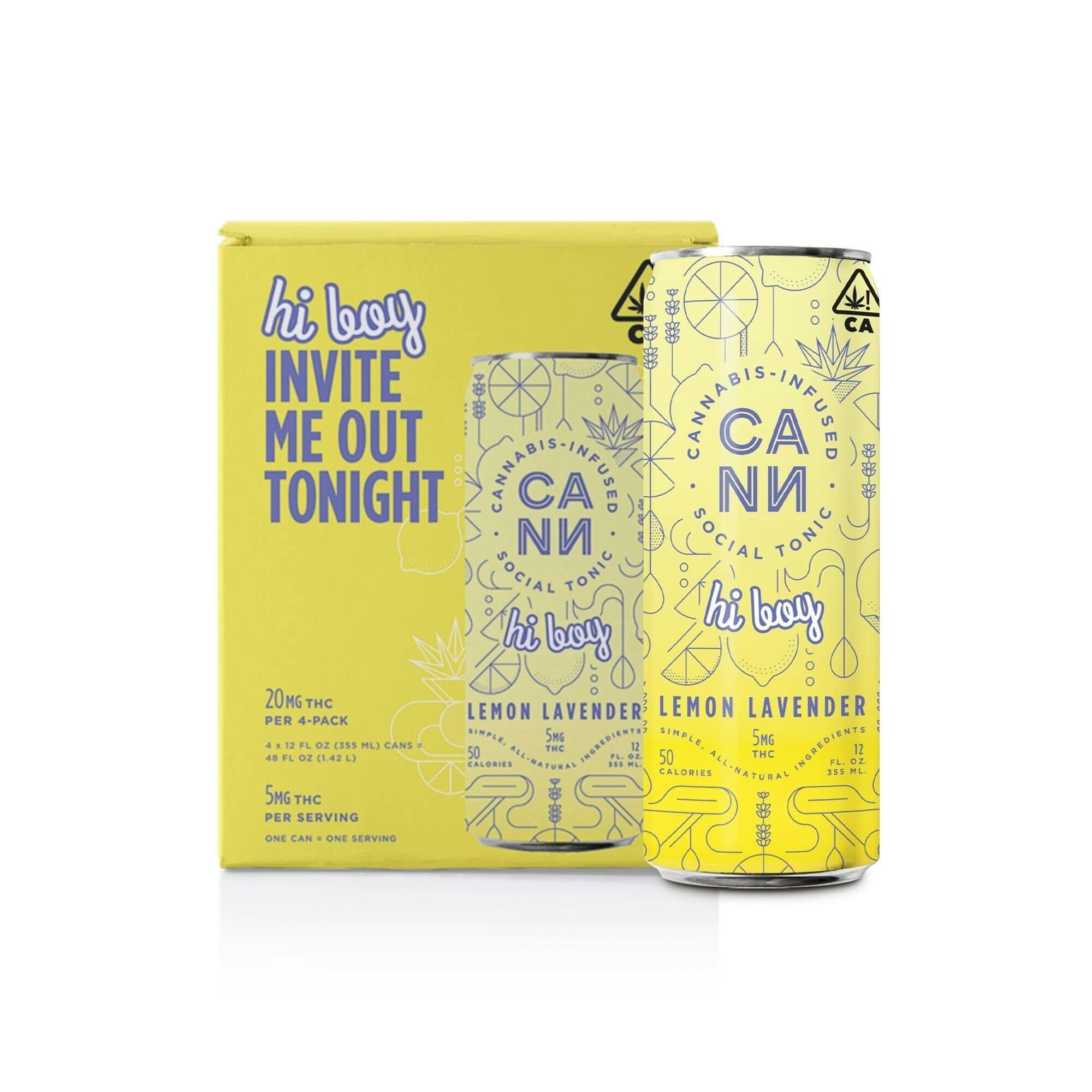 HI BOY LEMON LAVENDER BEVERAGES 4PK