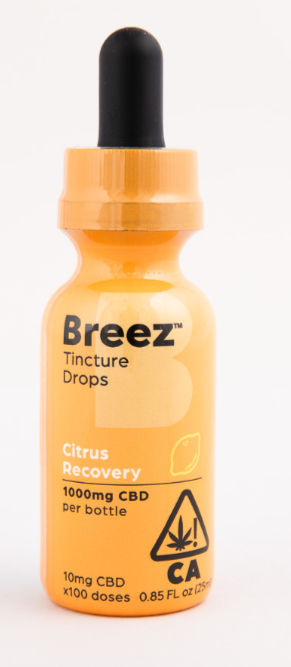Breez - Citrus Recovery Tincture Drops 1000 MG CBD *ALL PRICES INCLUDES TAX*