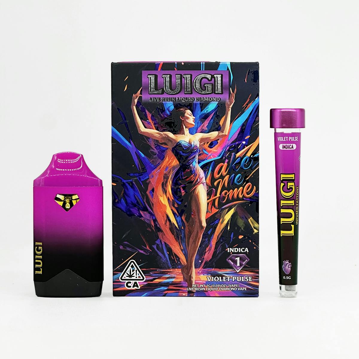 Luigi - Dual Pack - AIO and Pre-Roll - Violet Pulse 1.5g