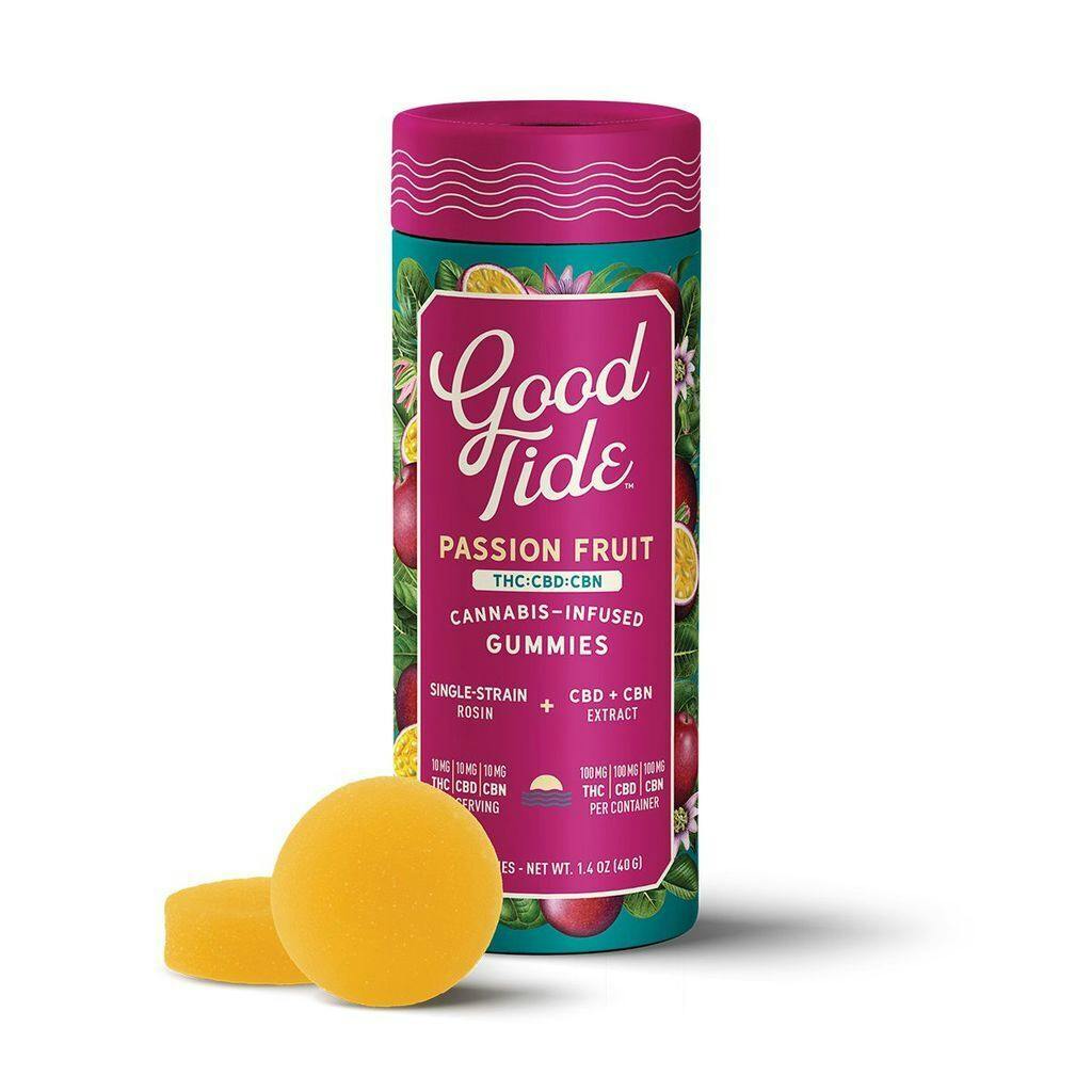 Good Tide Passion Fruit Rosin Infused Gummies 10mg ea | 10-Pack