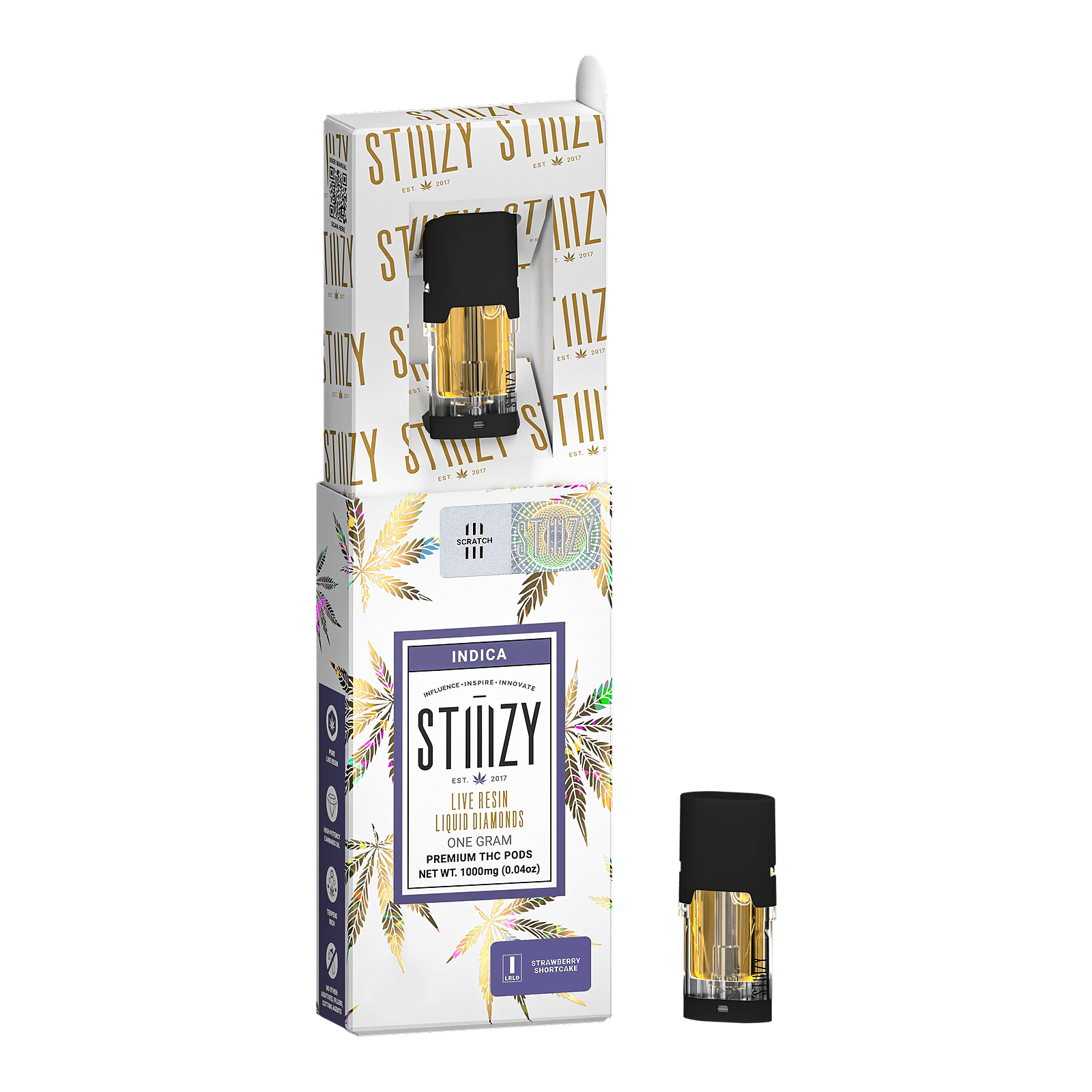 Stiiizy Live Resin Liquid Diamonds Pod - Strawberry Shortcake (1g Indica)