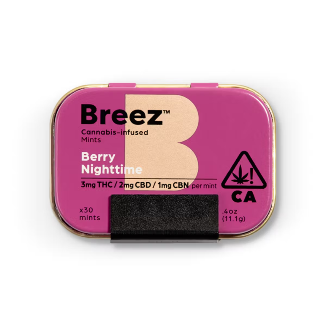 Breez - Berry Nighttime 1:1 (THC/CBN) Mints 200mg