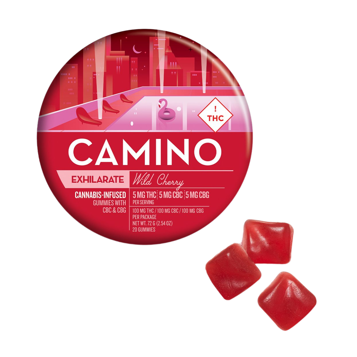 CAMINO WILD CHERRY 5:5:5 GUMMIES