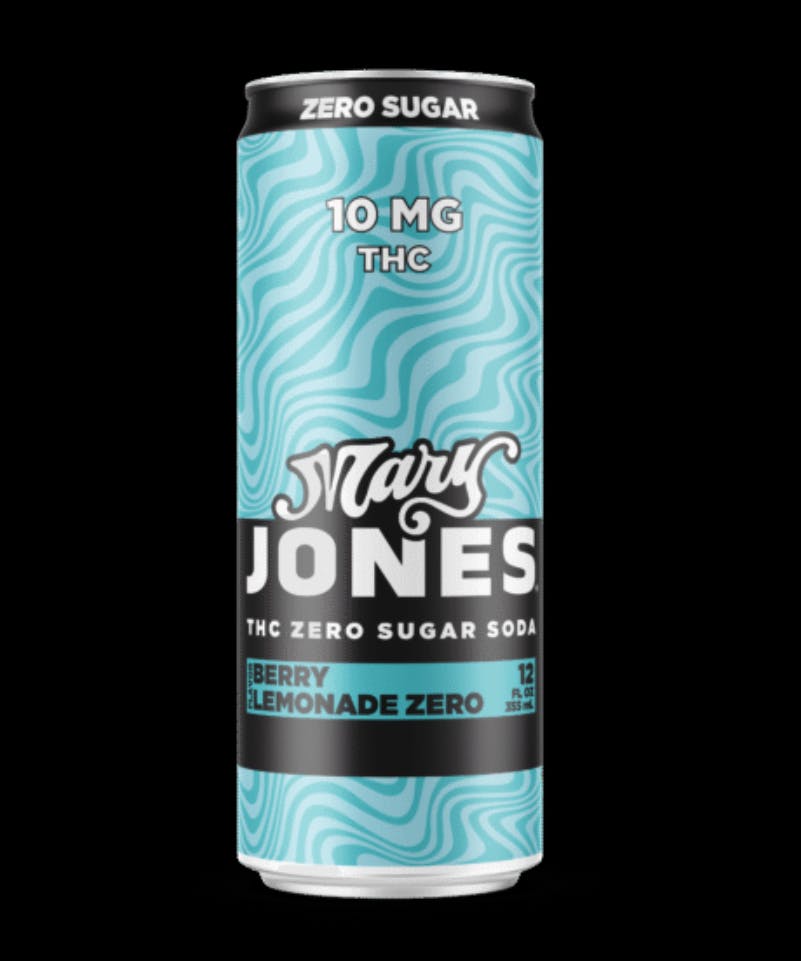 Mary Jones | Berry Lemonade Zero Sugar Soda | Carbonated | 100mg | 12 fL oz