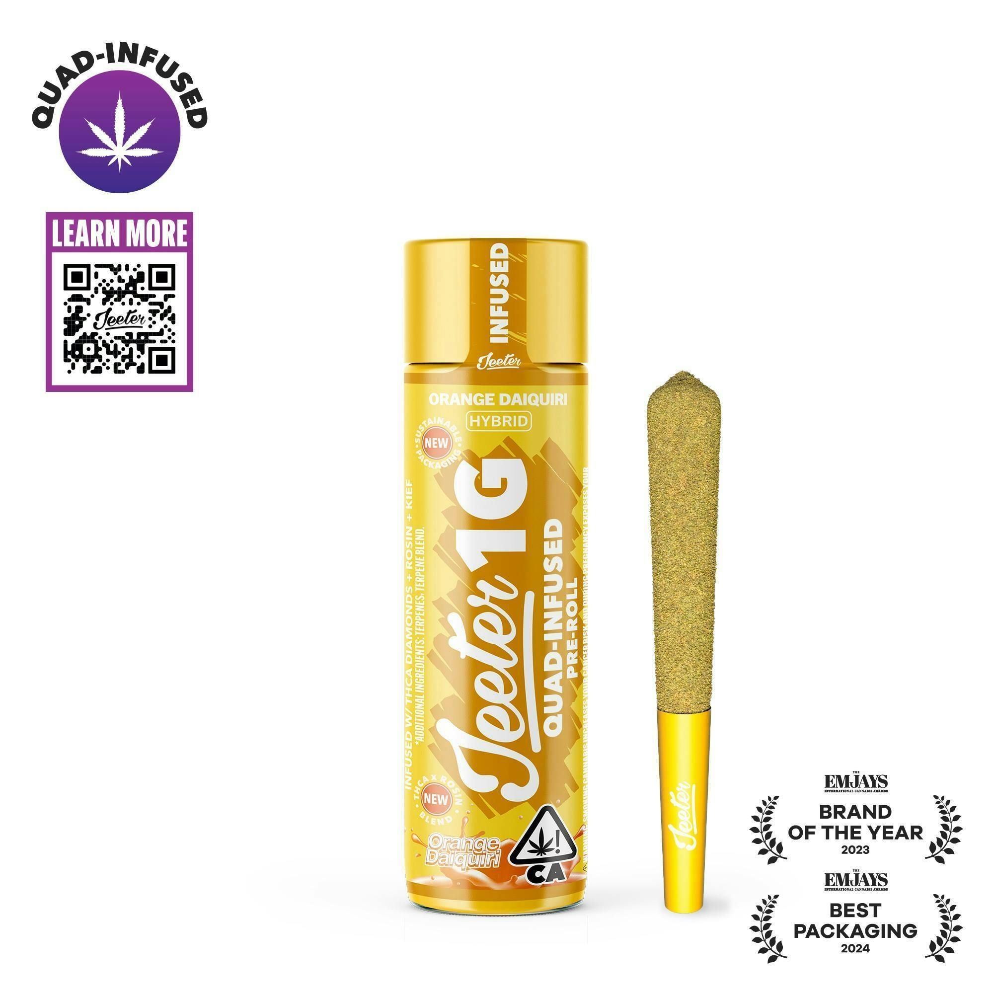 Jeeter | Orange Daiquiri | Quad-Infused Joint | 1g