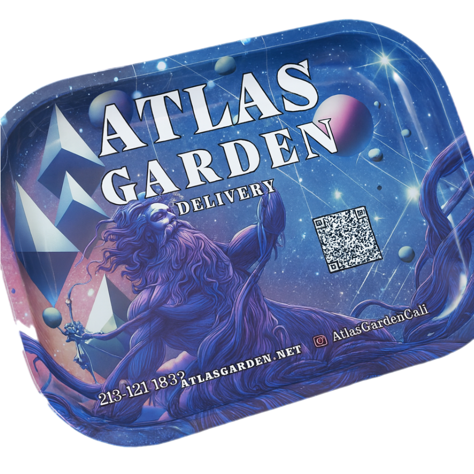 Custom Metal Rolling Tray- 7x5.5 in. - Atlas Garden Exclusive ( Constellation )