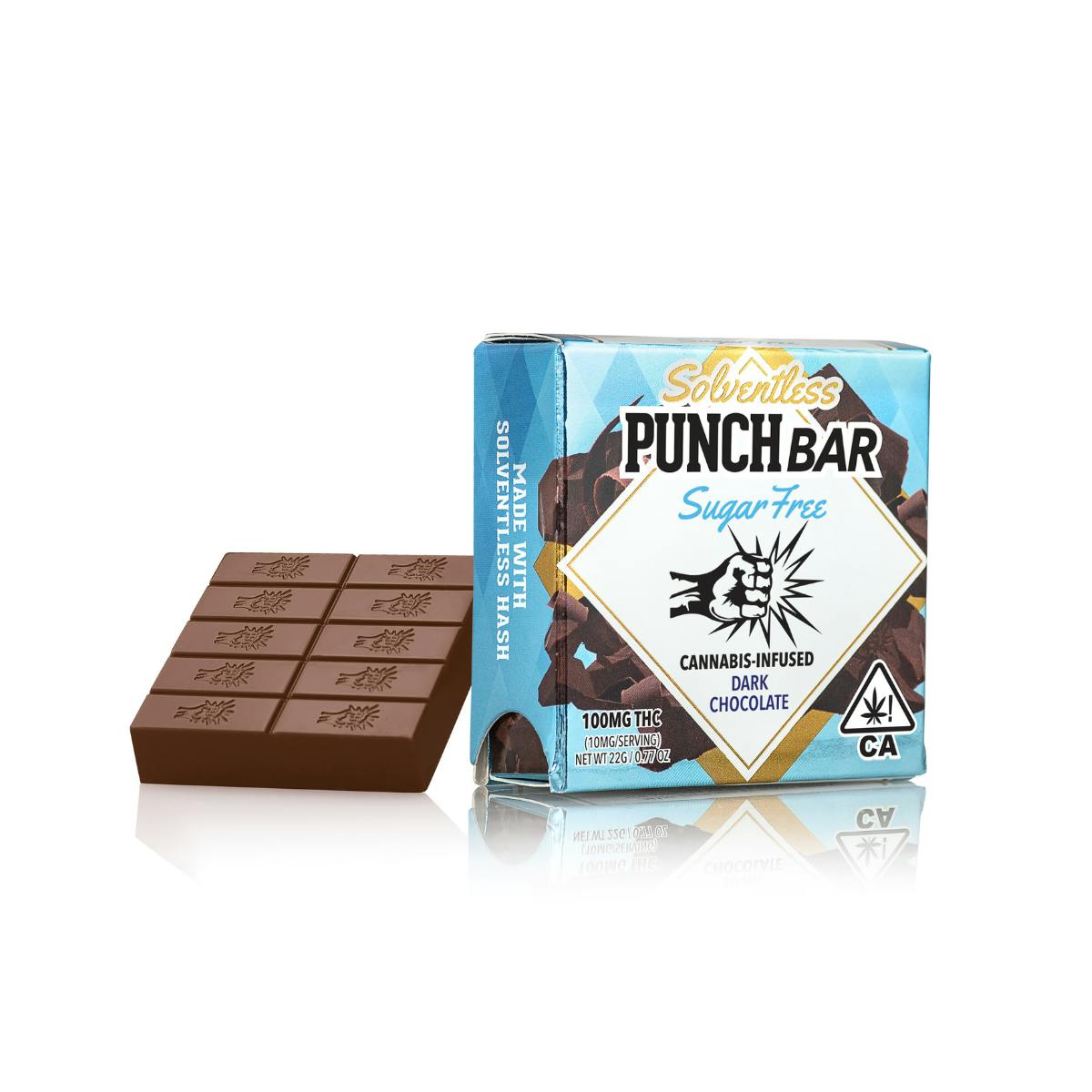 PUNCH, 100MG CHOC. BAR, SUGAR-FREE DARK