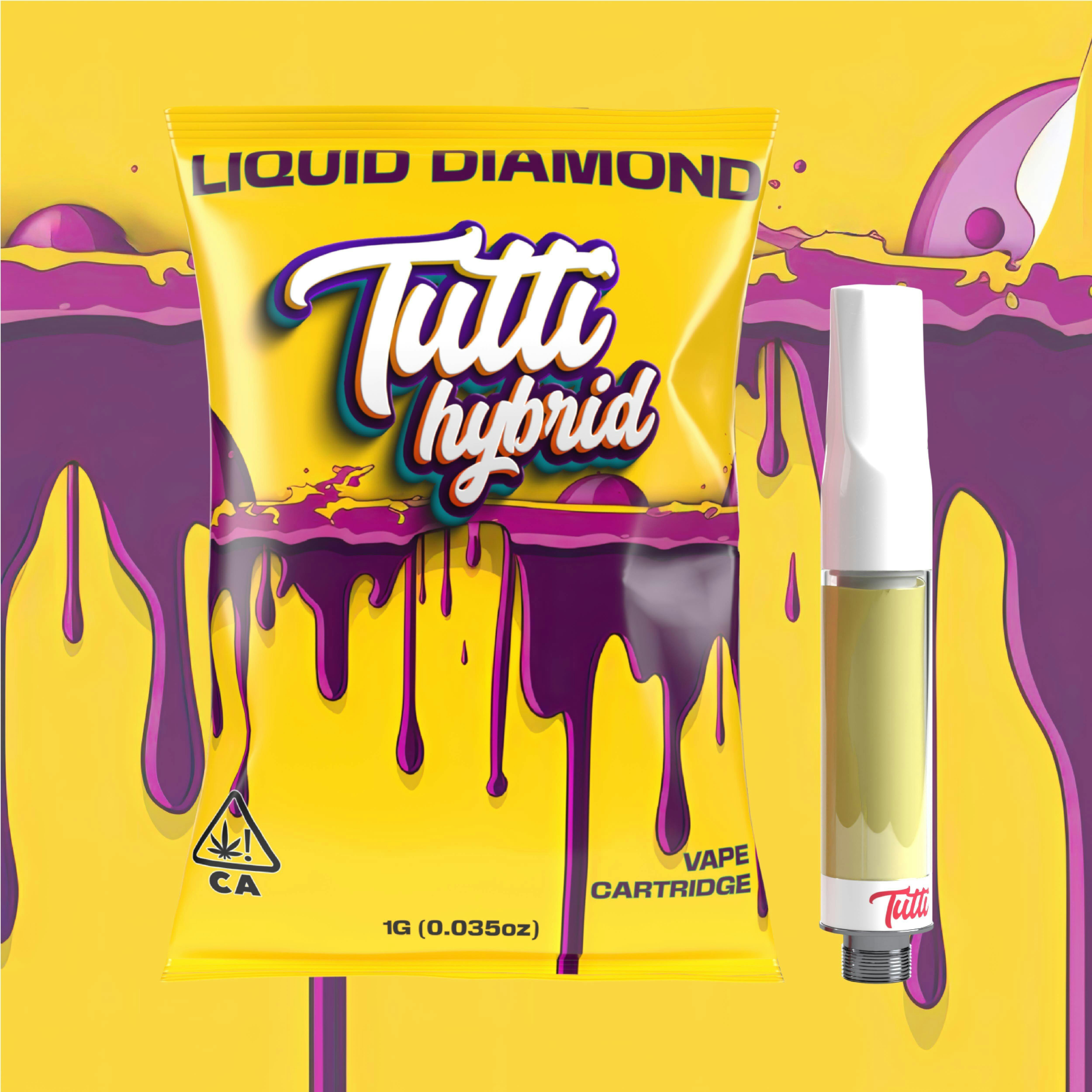 Tutti - Liquid Diamond Vape Cartridge - 1g - Hybrid - Blueberry Kush