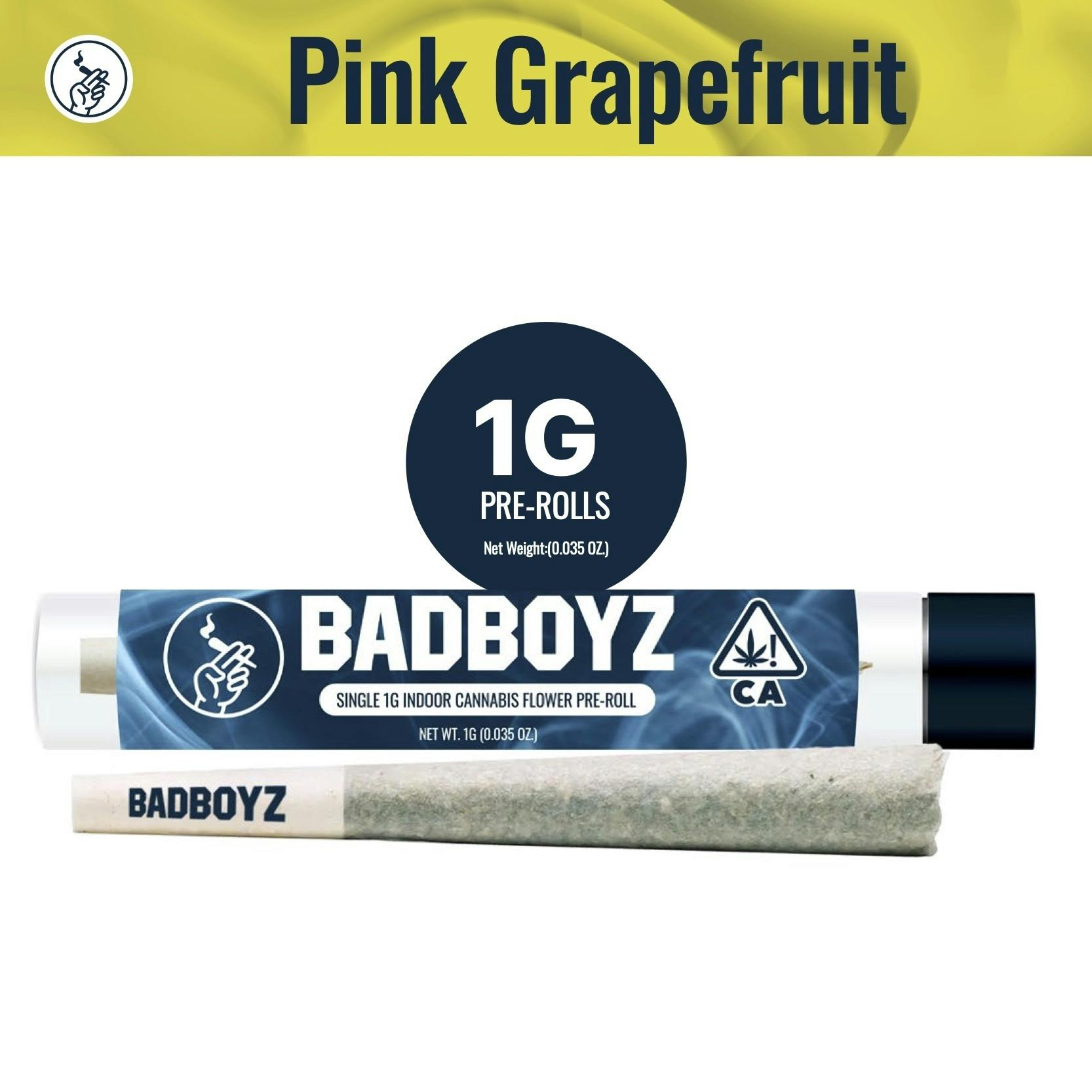 BADBOYZ Pink Grapefruit - Pre-Roll Single 1G