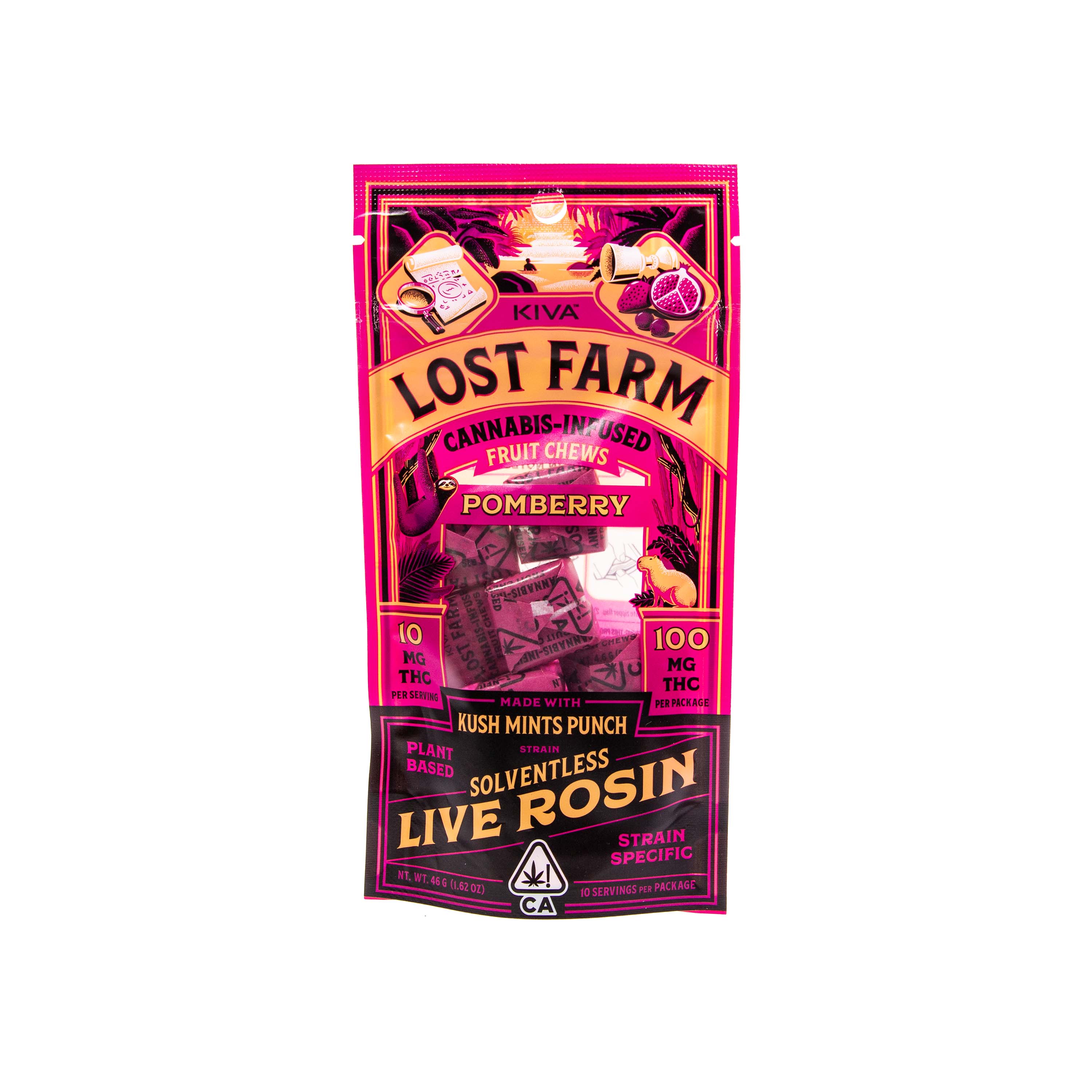Lost Farm | Pomberry X Kush Mints Punch Live Rosin Fruit Chews (100mg THC)
