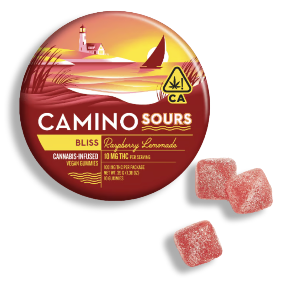 CAMINO RASPBERRY LEMONADE 10MG SOUR GUMMY