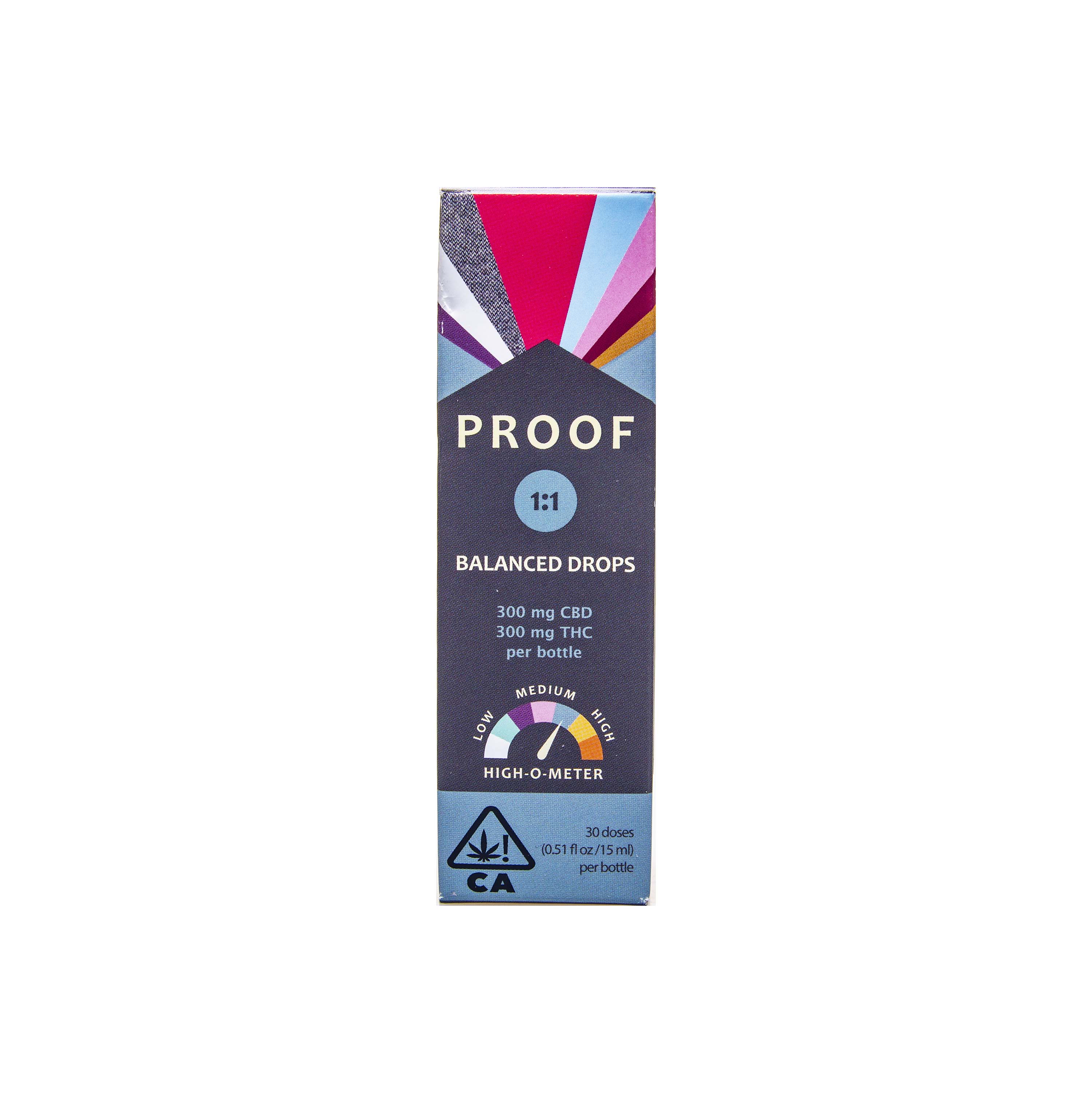 Proof | Balanced Drops Tincture (1:1 CBD:THC - 600mg Total)
