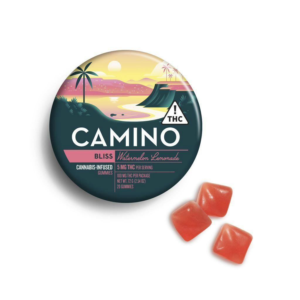 KIVA Camino Bliss Watermelon Lemonade Gummies 5mg ea | 20-Pack