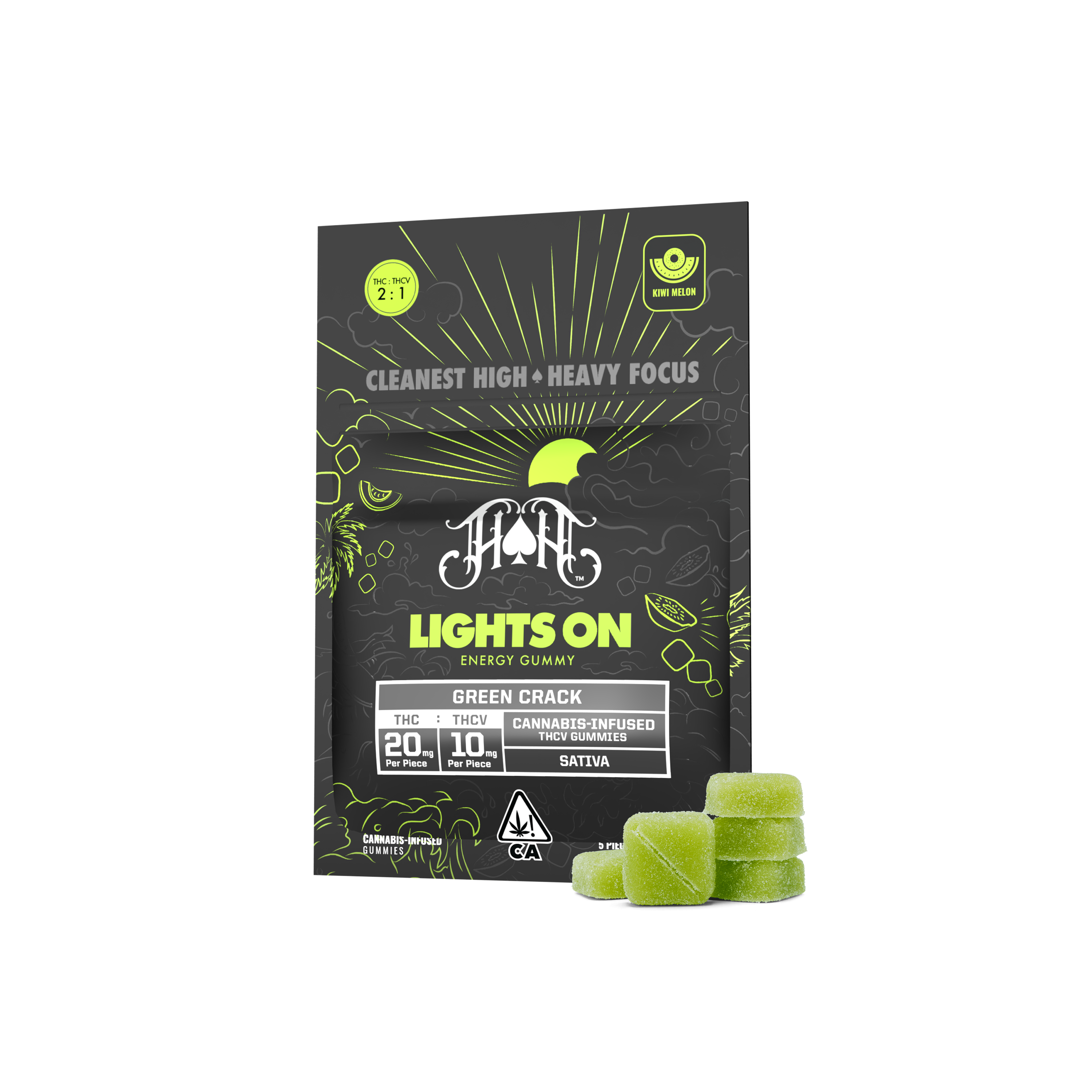 Heavy Hitters | Gummy 100mg | S | THCV Green Crack