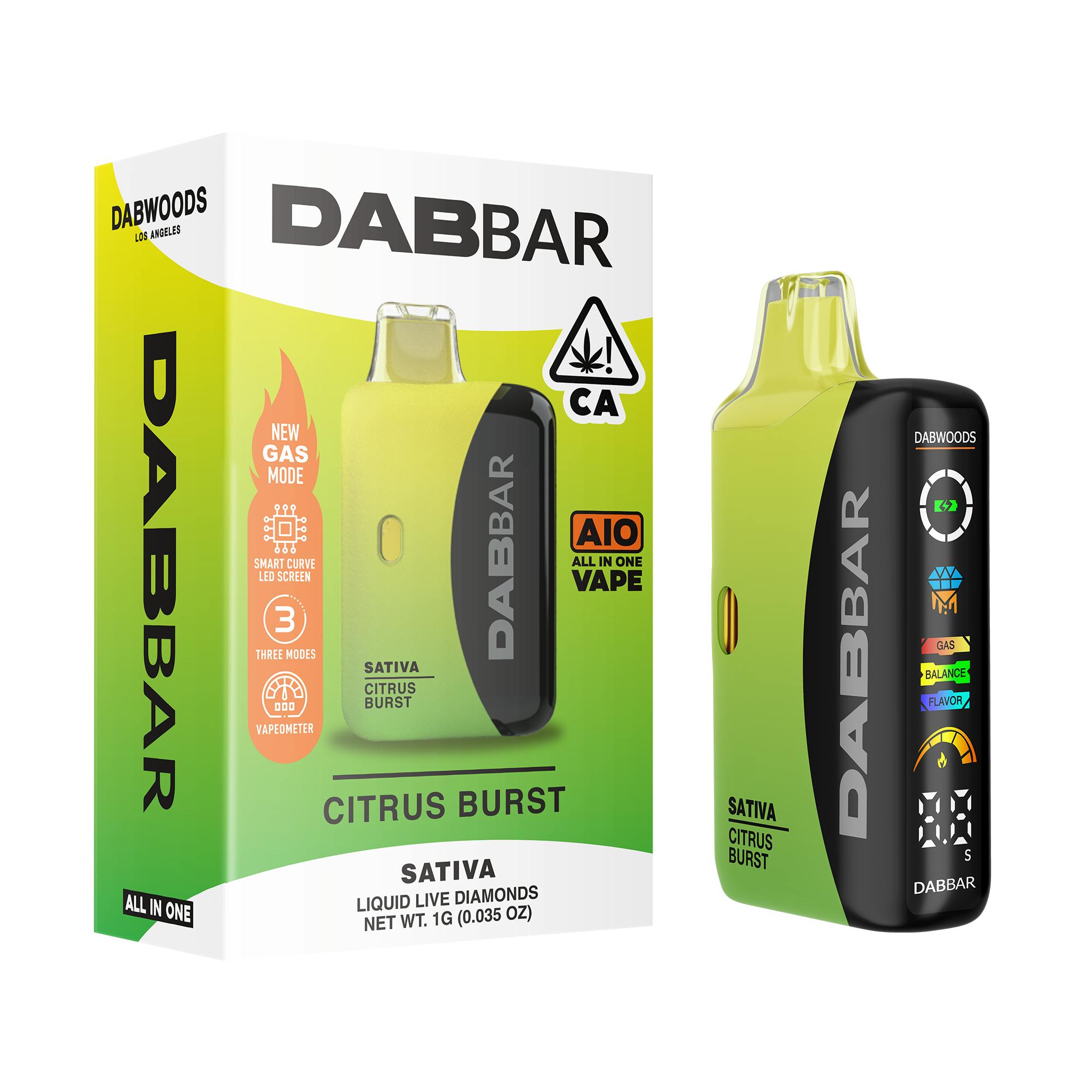 DABWOODS, 1.0G LIVE DIA AIO (S), CITRUS BURST